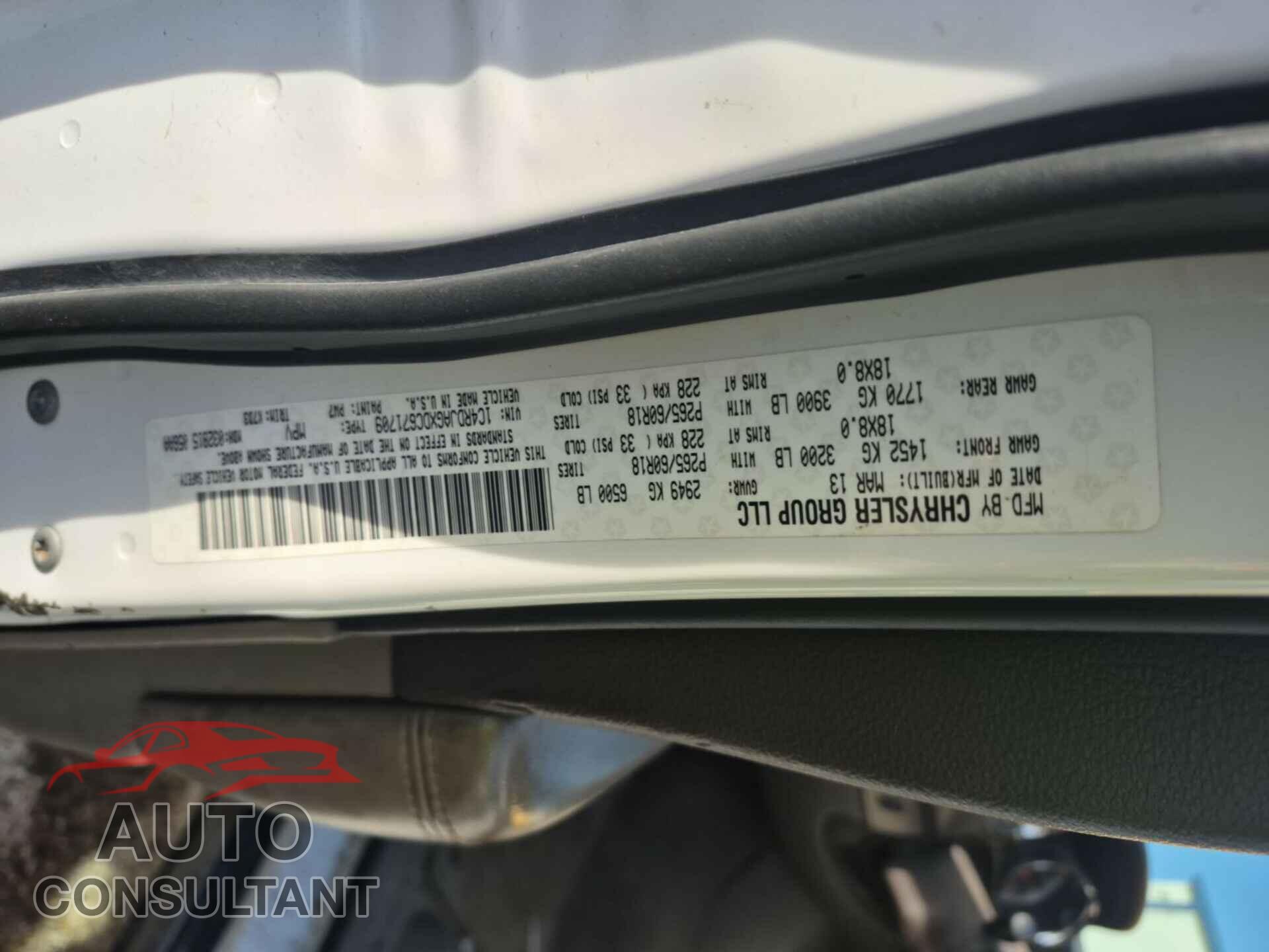 DODGE DURANGO 2013 - 1C4RDJAGXDC671709