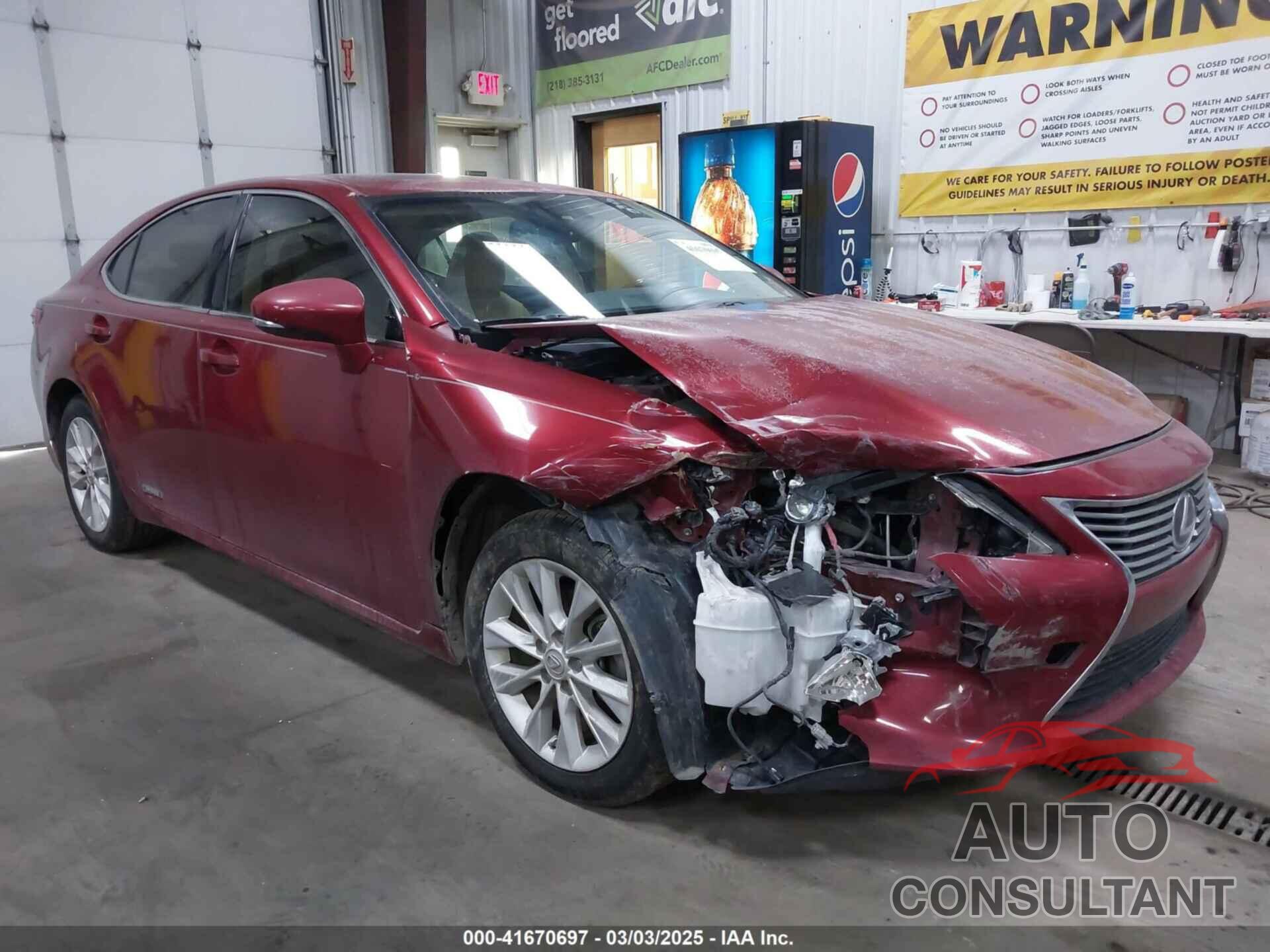 LEXUS ES 300H 2014 - JTHBW1GG3E2056525