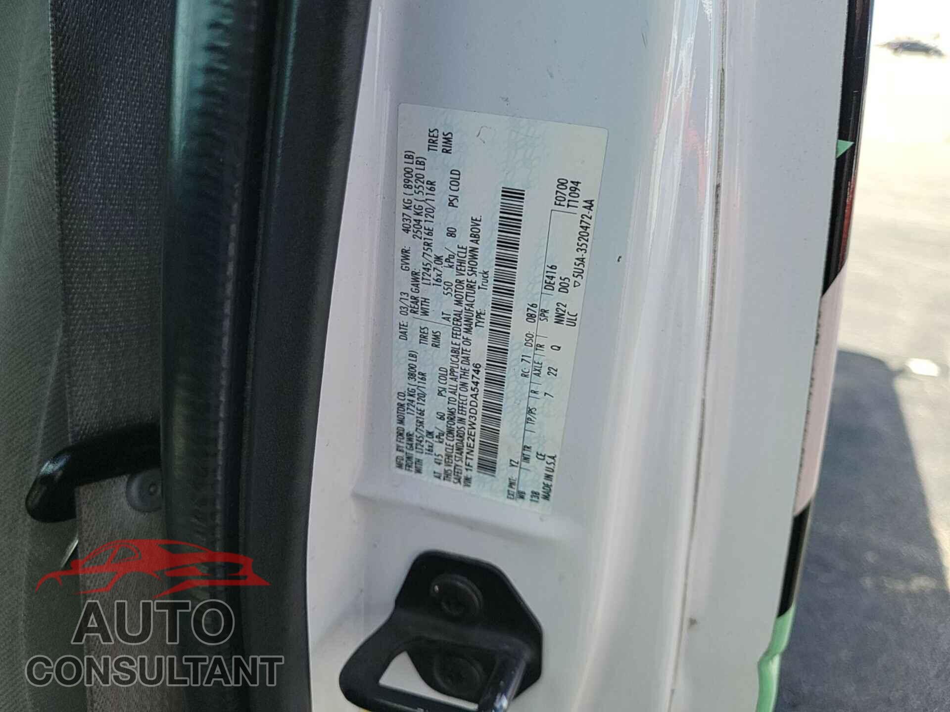 FORD ECONOLINE 2013 - 1FTNE2EW3DDA54746