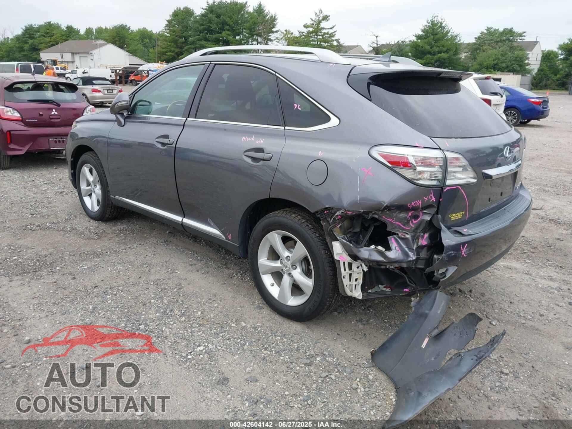 LEXUS RX 350 2012 - 2T2BK1BA7CC136792