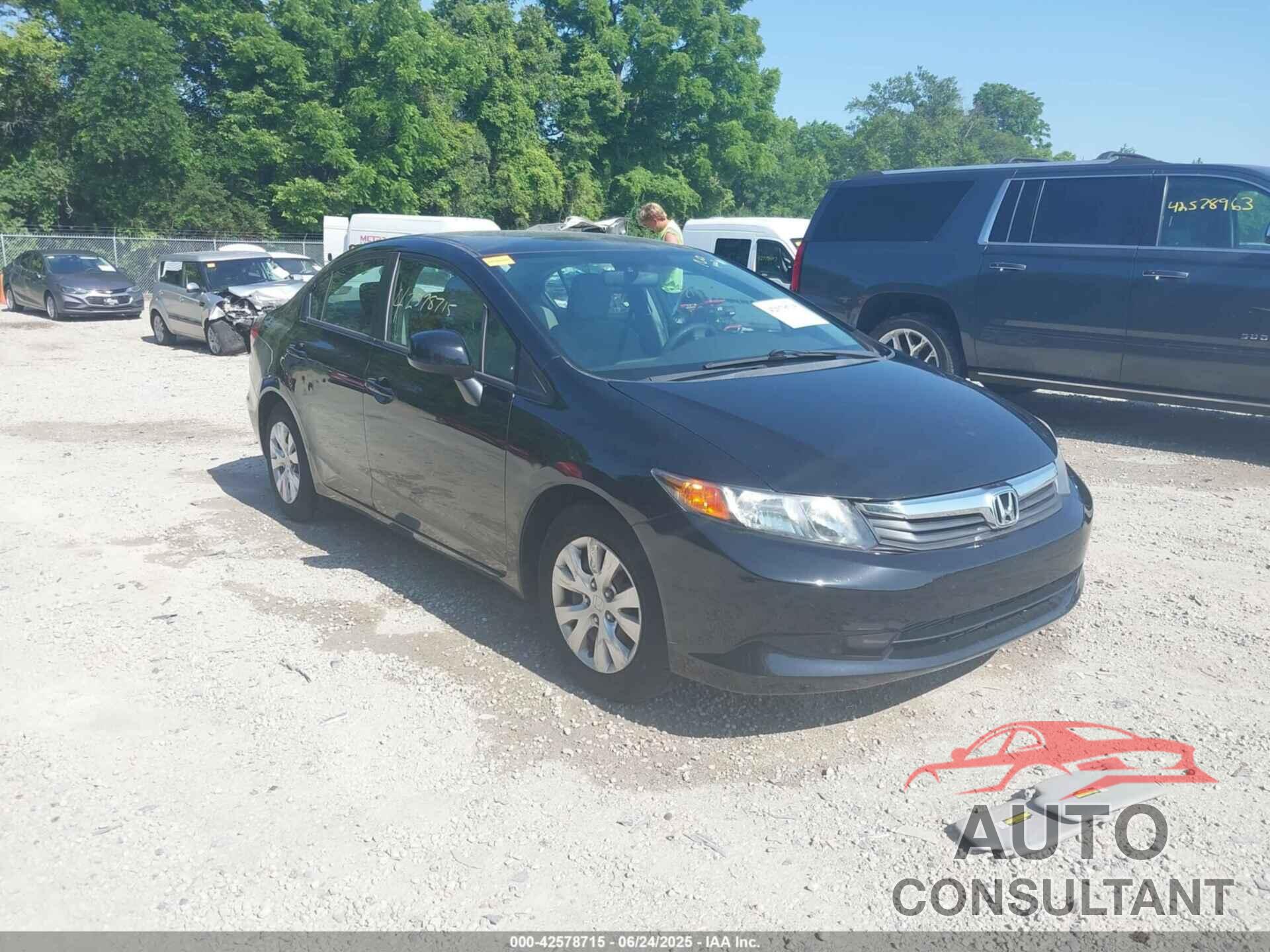 HONDA CIVIC 2012 - 19XFB2F58CE360793