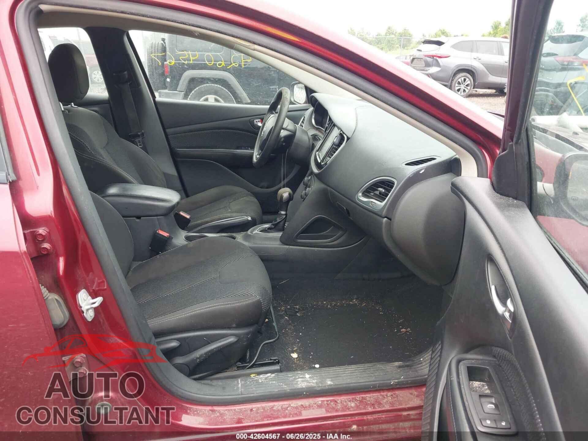 DODGE DART 2015 - 1C3CDFBB3FD301564