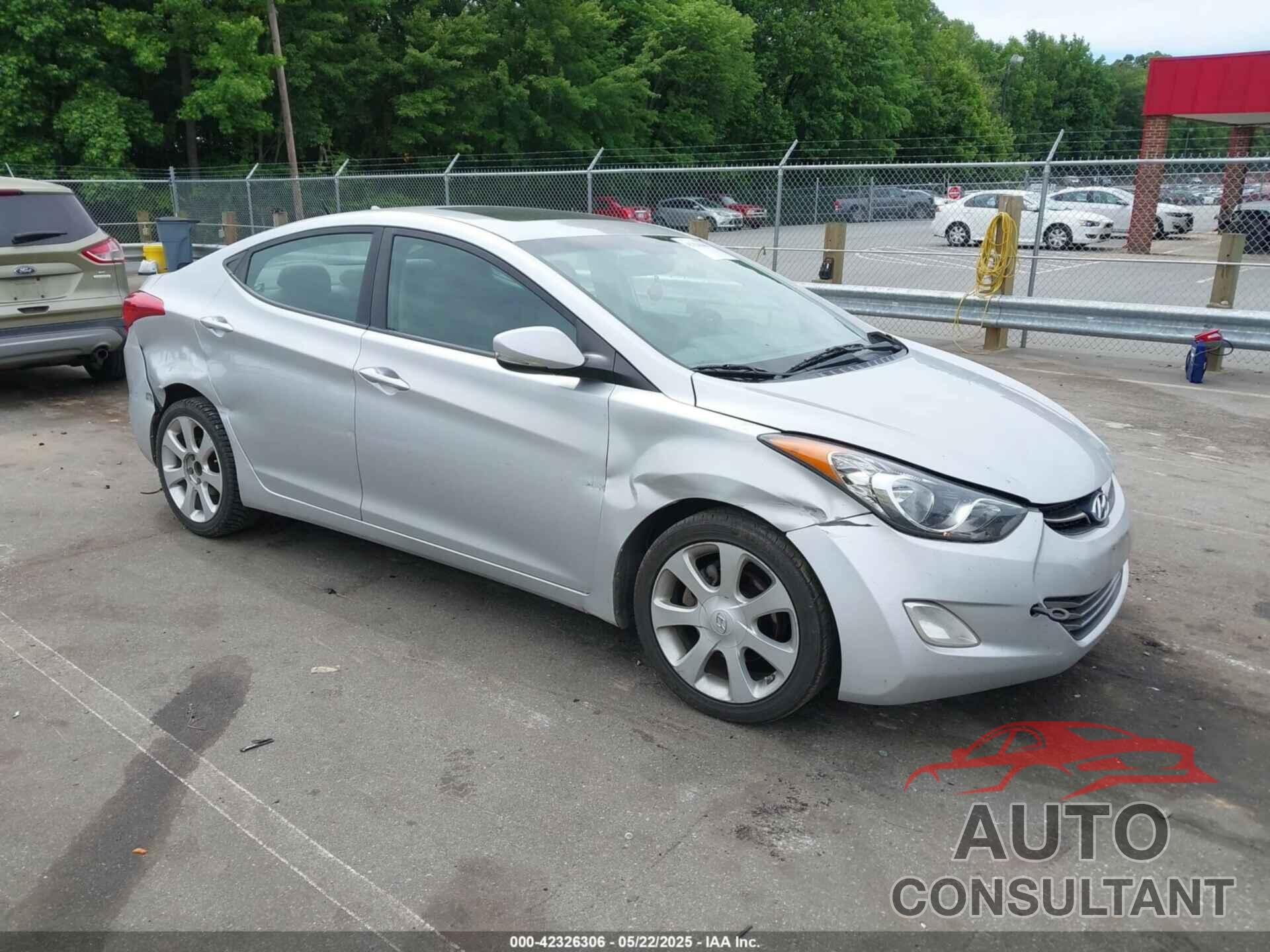 HYUNDAI ELANTRA 2012 - KMHDH4AEXCU250592