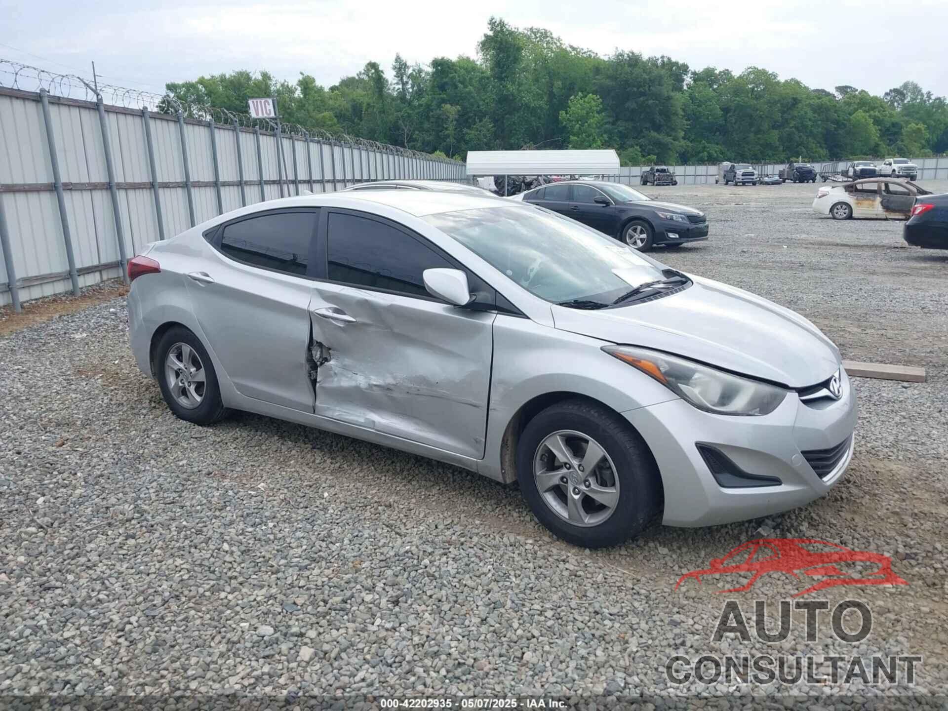 HYUNDAI ELANTRA 2014 - KMHDH4AE8EU097505