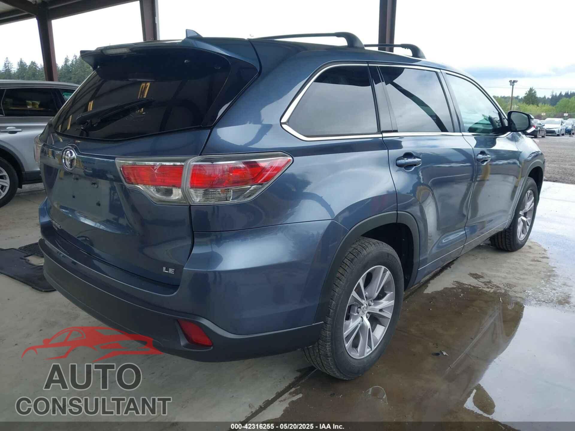 TOYOTA HIGHLANDER 2014 - 5TDZKRFH4ES021182