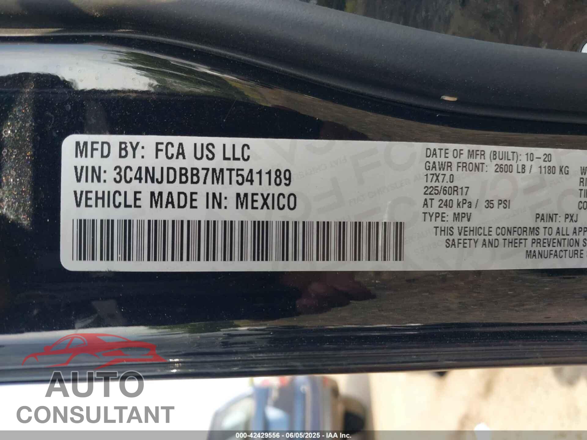 JEEP COMPASS 2021 - 3C4NJDBB7MT541189