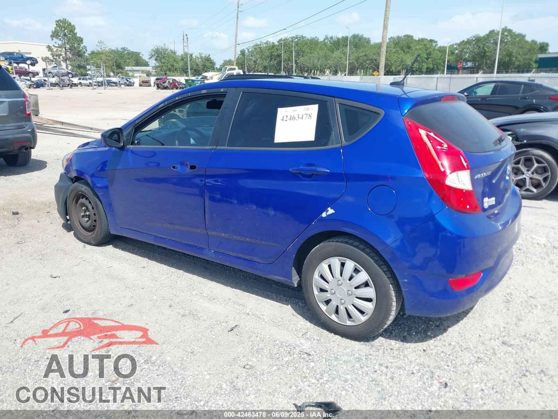 HYUNDAI ACCENT 2013 - KMHCT5AEXDU128879