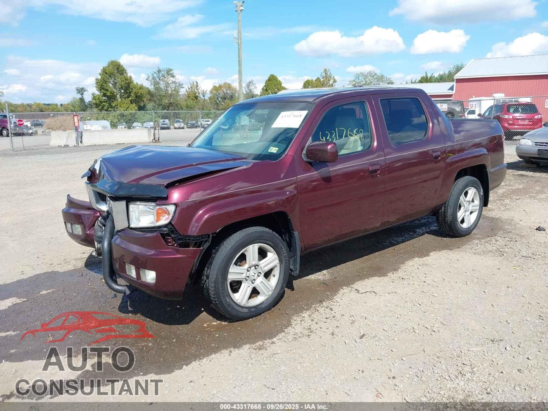 HONDA RIDGELINE 2011 - 5FPYK1F55BB004479