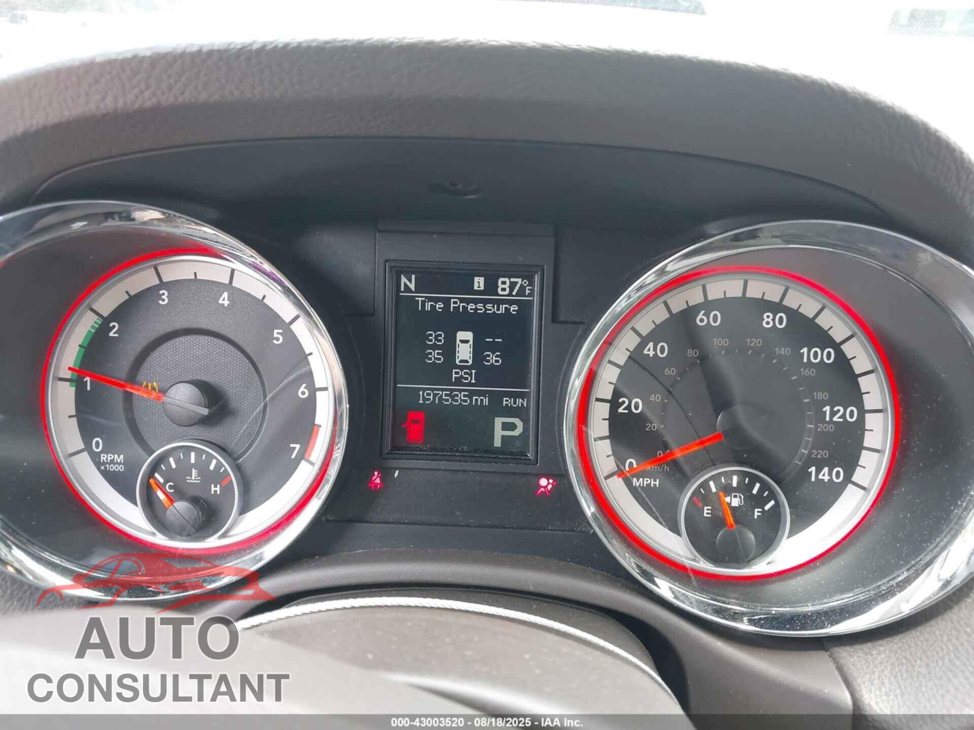 DODGE DURANGO 2012 - 1C4RDHDG0CC276909