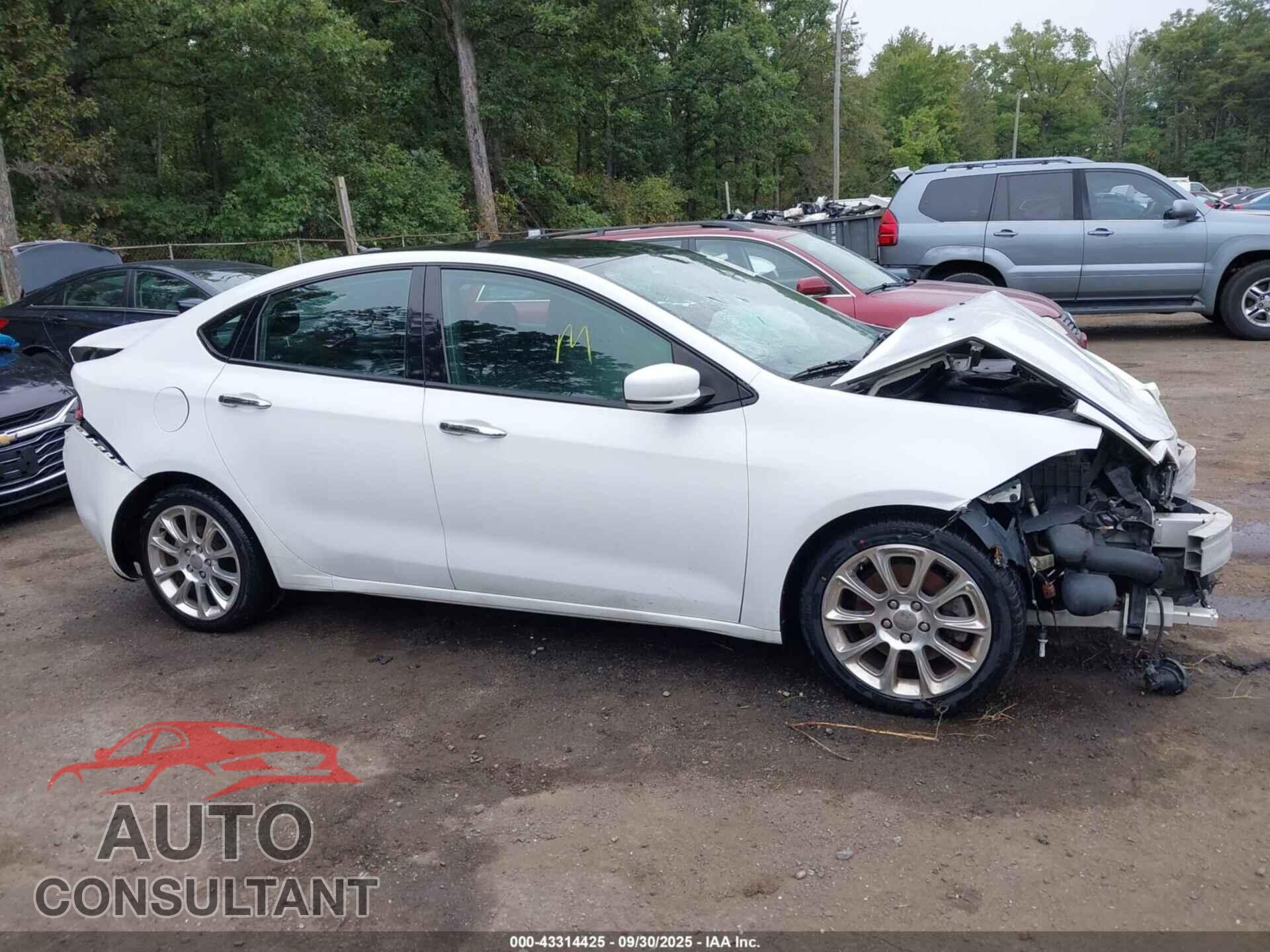 DODGE DART 2013 - 1C3CDFCH8DD315119