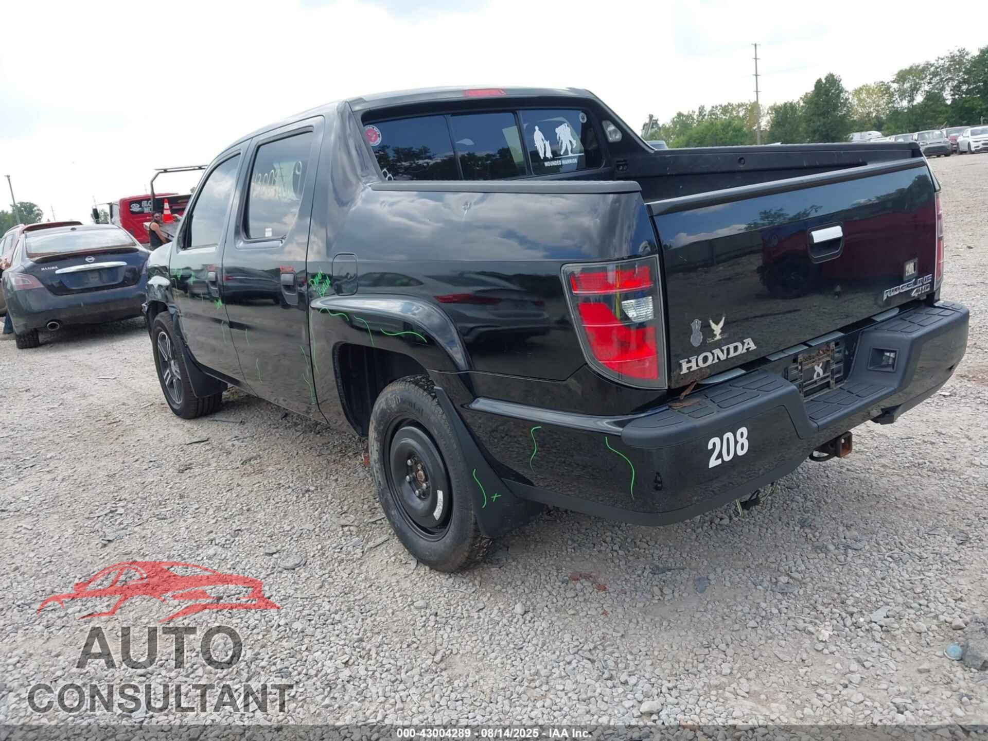 HONDA RIDGELINE 2012 - 5FPYK1F76CB454869