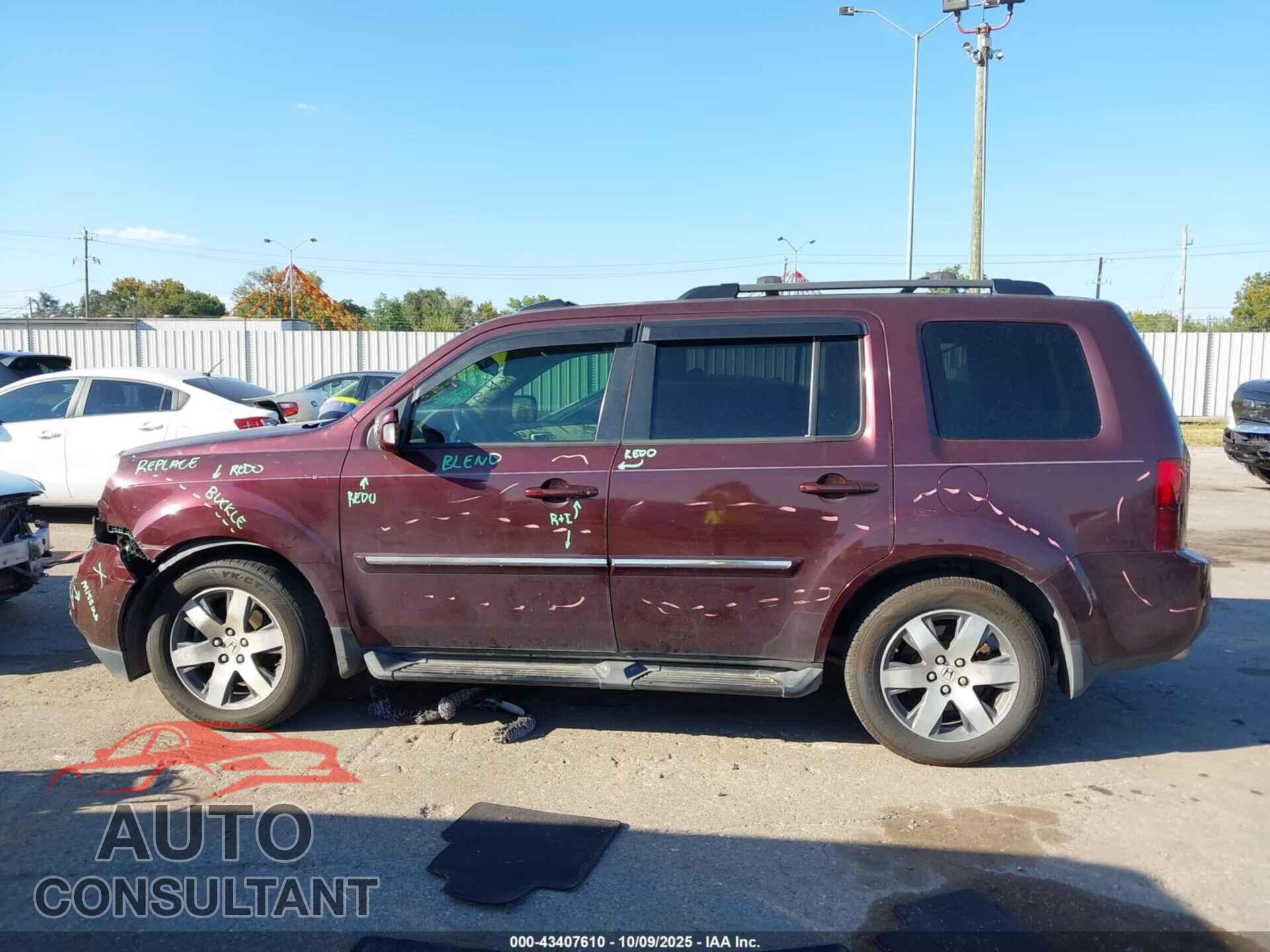 HONDA PILOT 2014 - 5FNYF3H95EB021781