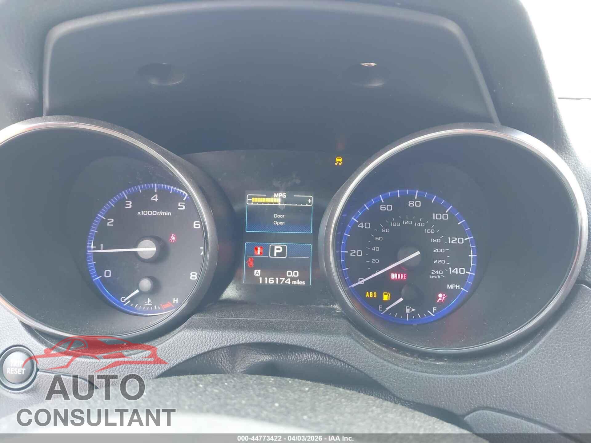 SUBARU LEGACY 2017 - 4S3BNAC61H3040503