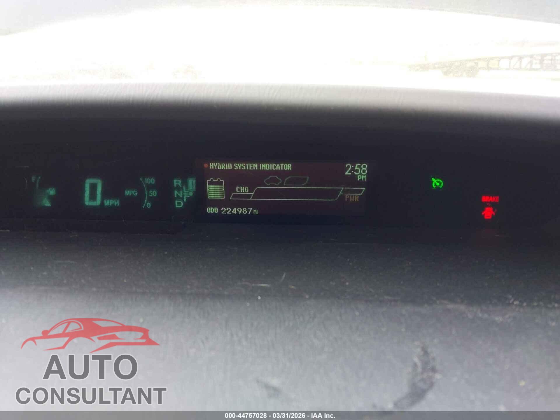 TOYOTA PRIUS 2012 - JTDKN3DU3C5477876