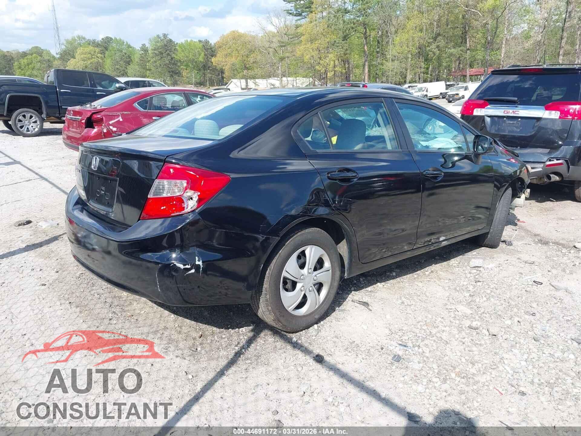HONDA CIVIC 2012 - 2HGFB2F52CH527199