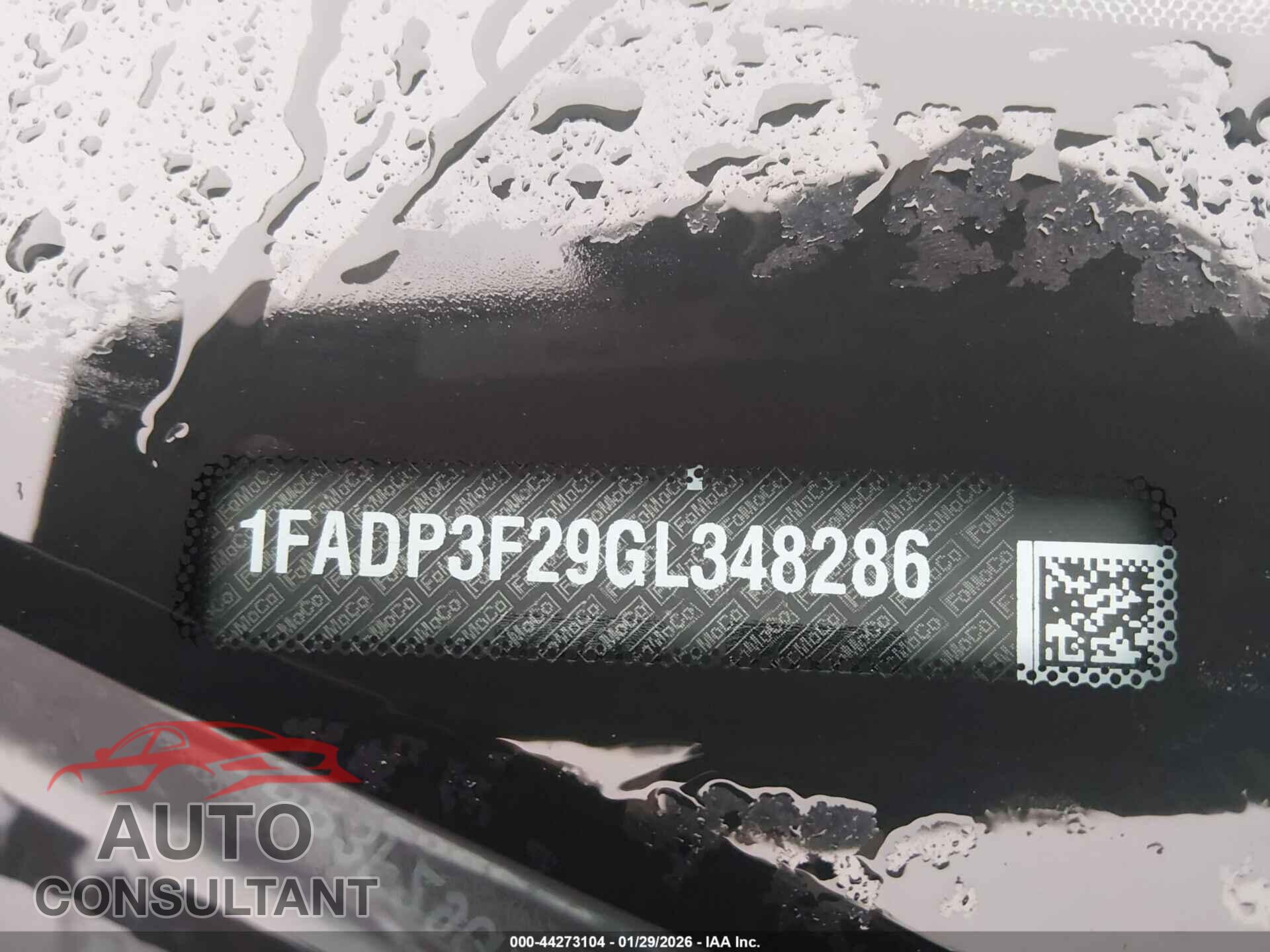 FORD FOCUS 2016 - 1FADP3F29GL348286