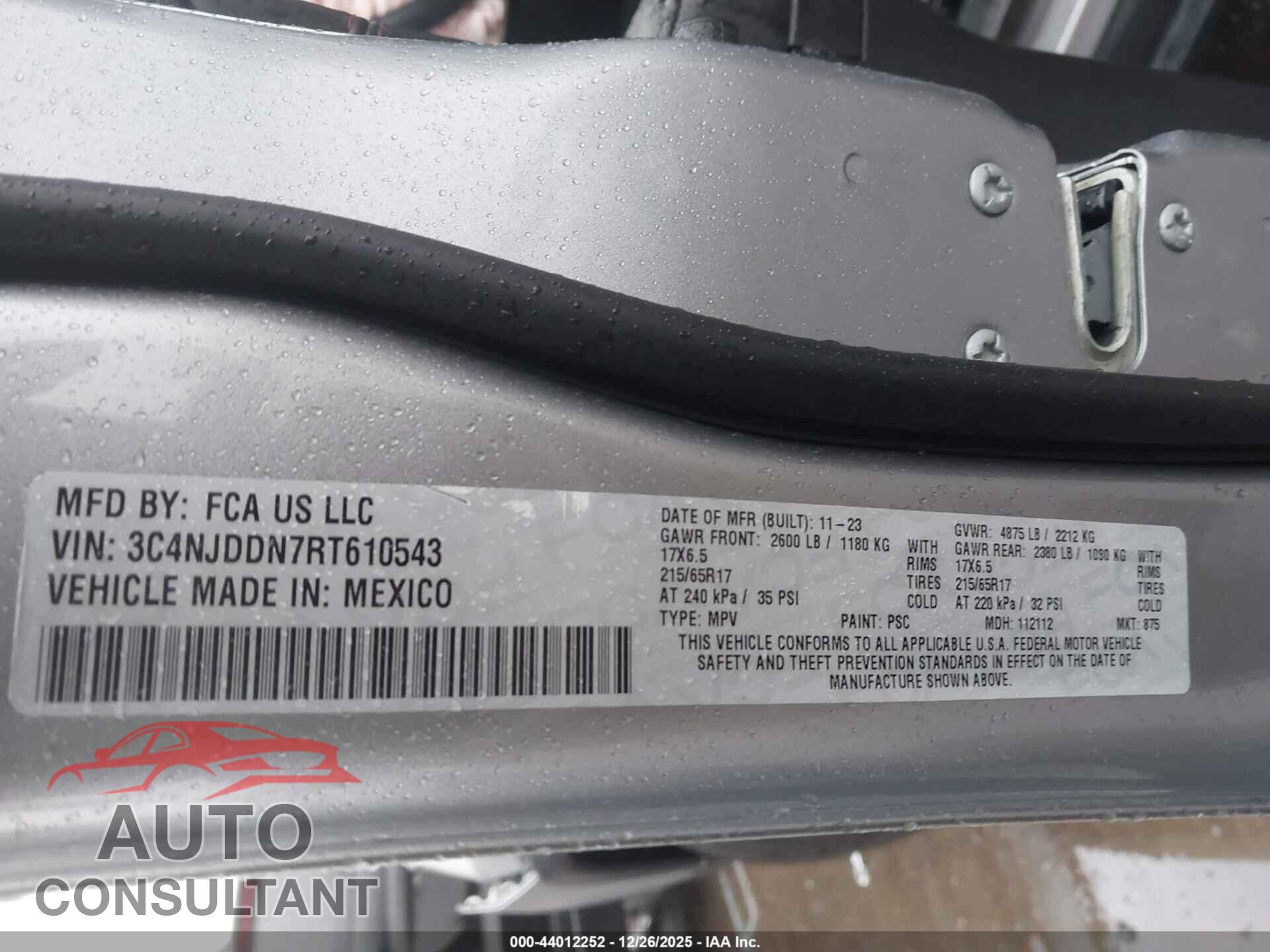 JEEP COMPASS 2024 - 3C4NJDDN7RT610543