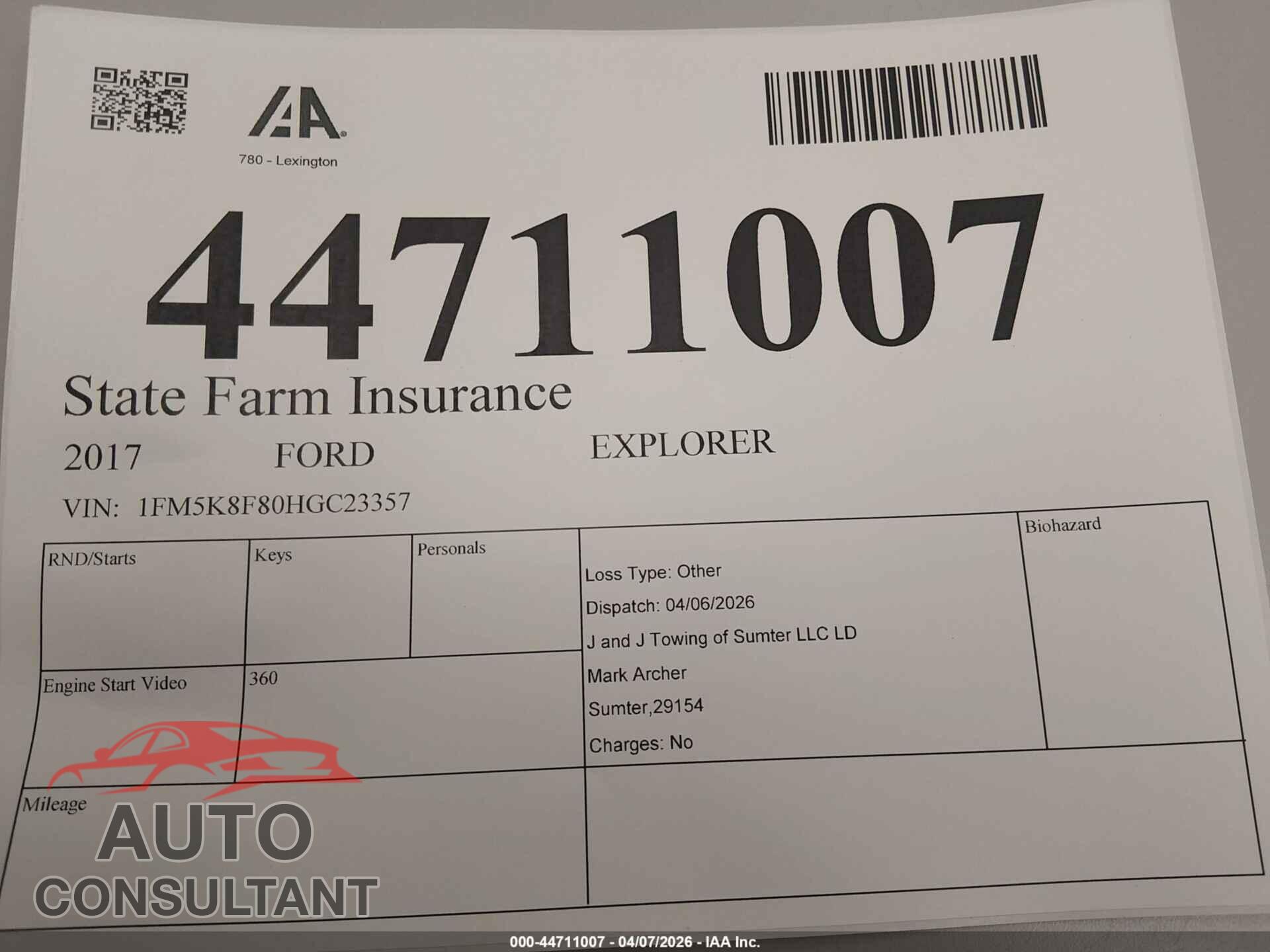 FORD EXPLORER 2017 - 1FM5K8F80HGC23357