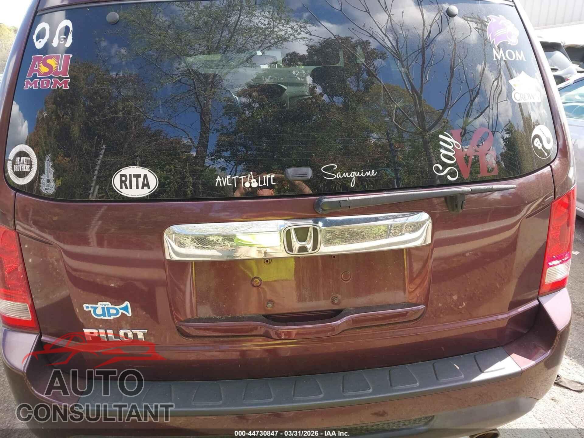 HONDA PILOT 2012 - 5FNYF3H51CB012604