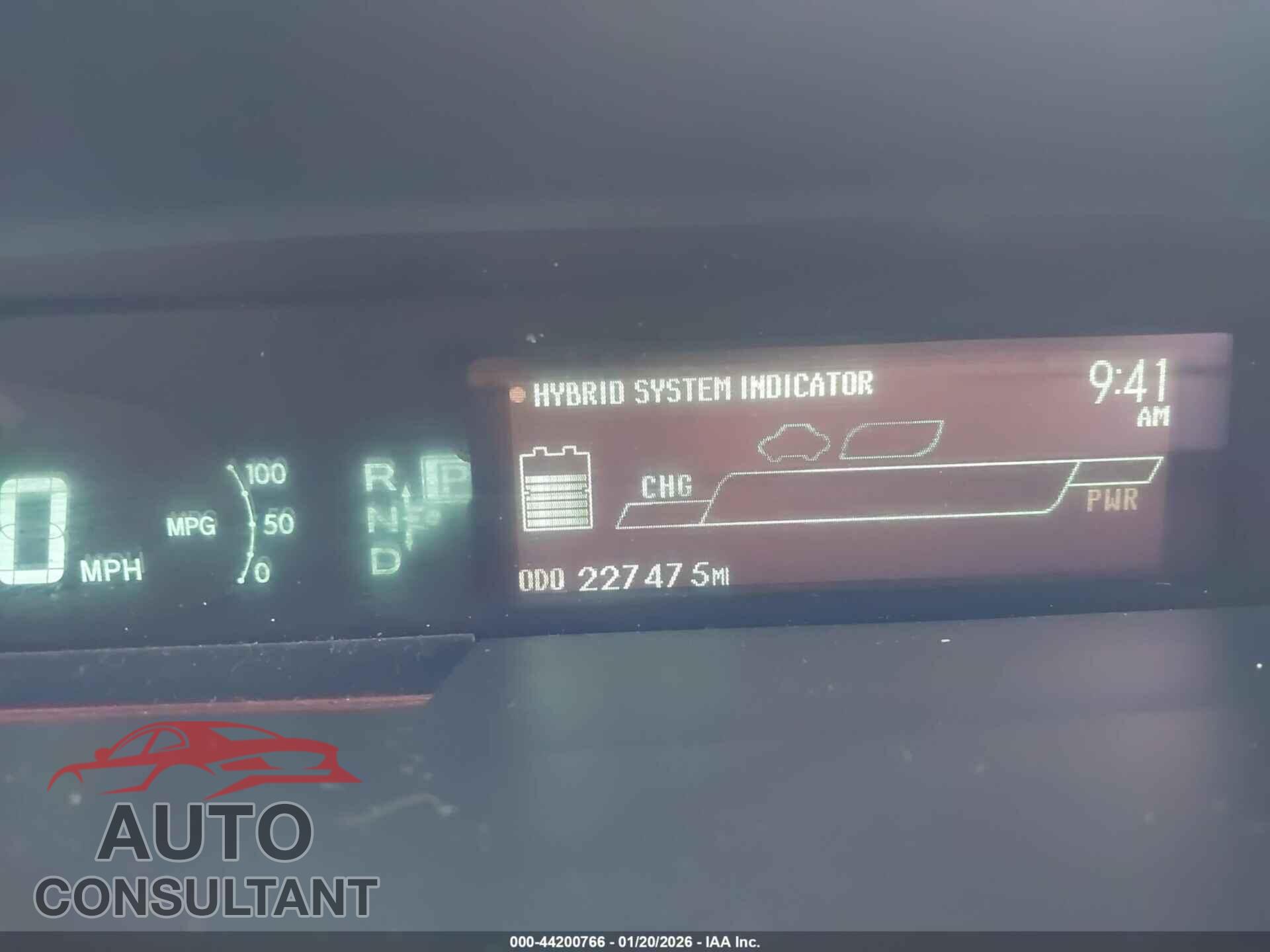 TOYOTA PRIUS 2012 - JTDKN3DU9C1527770
