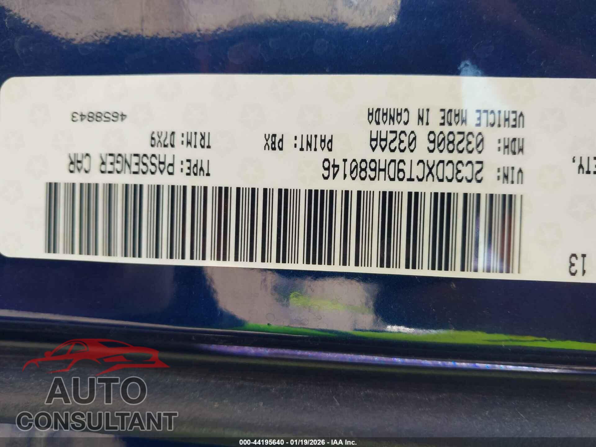 DODGE CHARGER 2013 - 2C3CDXCT9DH680146
