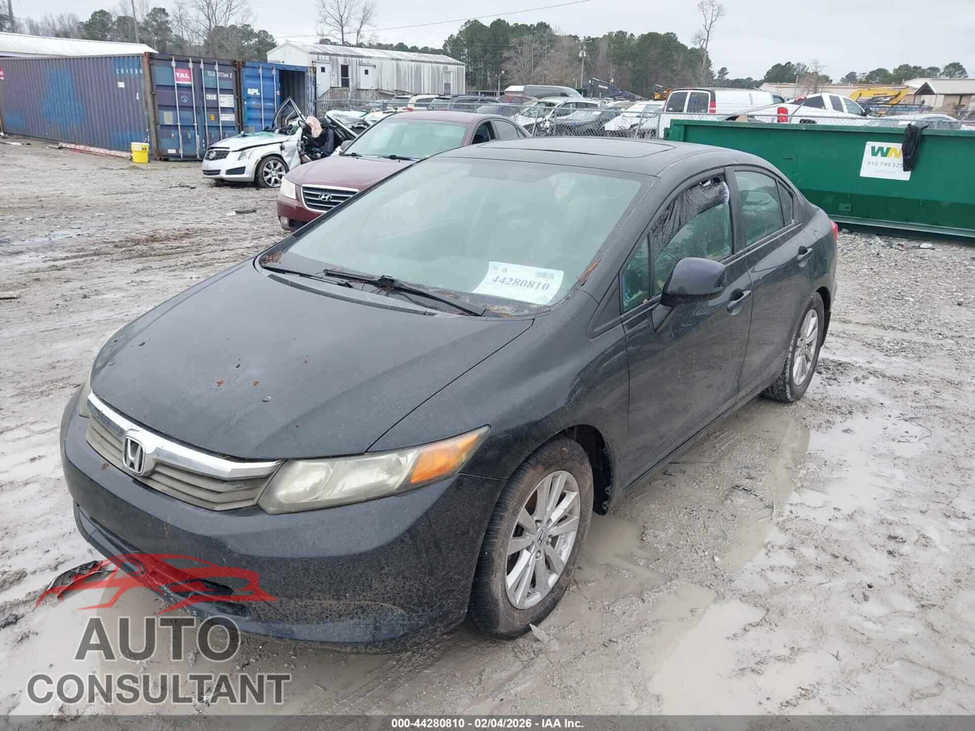 HONDA CIVIC 2012 - 19XFB2F87CE081328