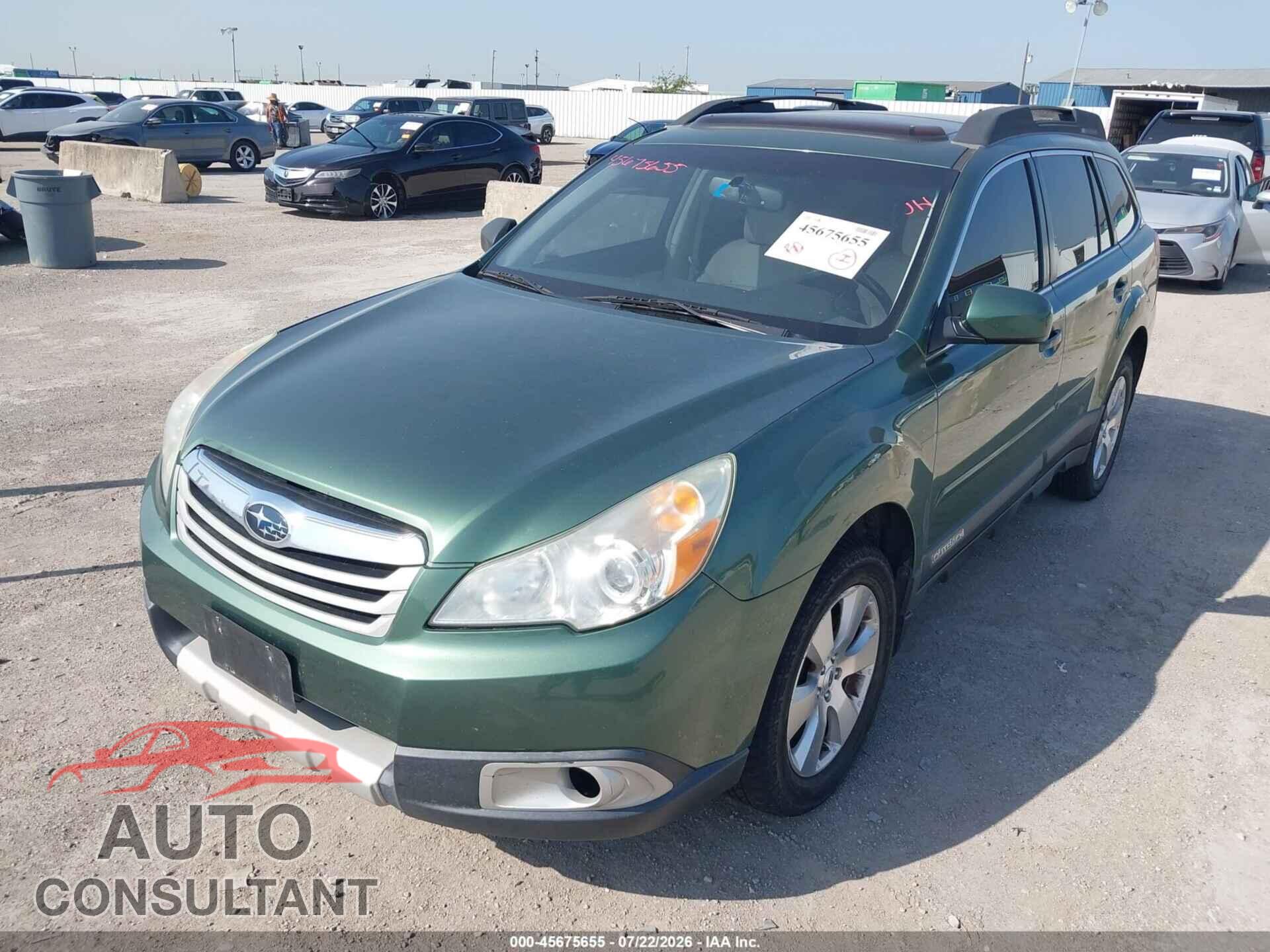 SUBARU OUTBACK 2012 - 4S4BRDLC8C2301549