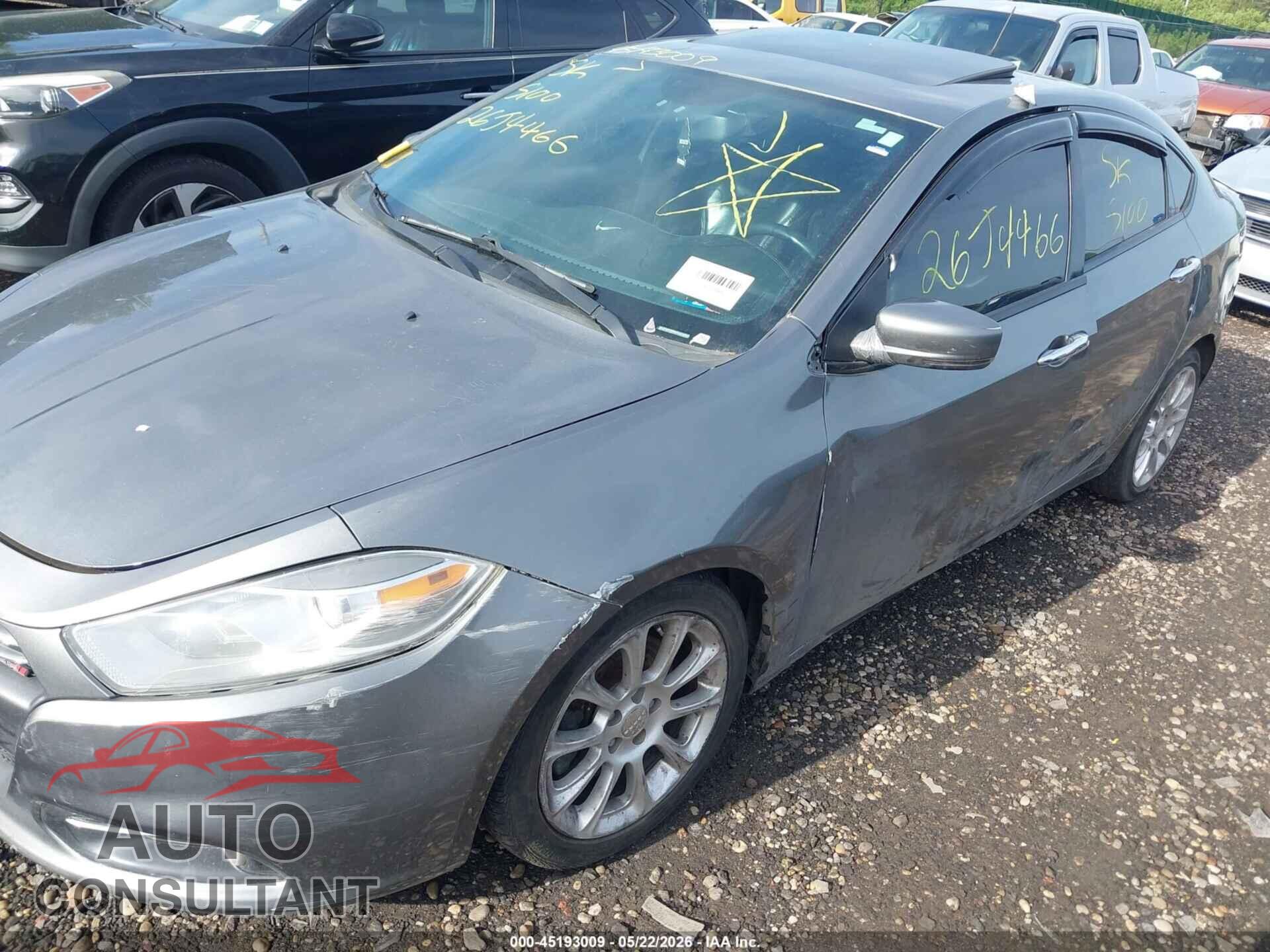 DODGE DART 2013 - 1C3CDFCH8DD293445