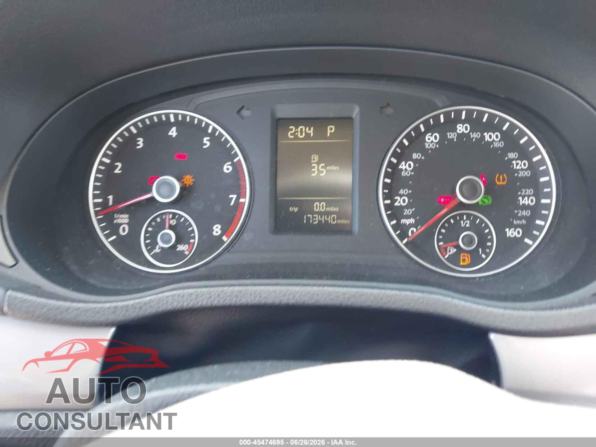 VOLKSWAGEN PASSAT 2012 - 1VWAP7A38CC007747
