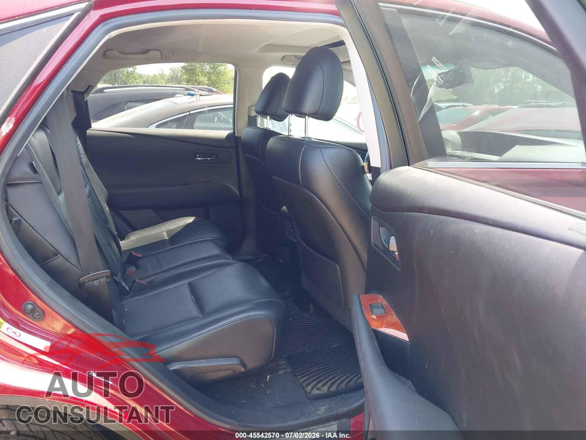 LEXUS RX 350 2012 - 2T2ZK1BA2CC077519
