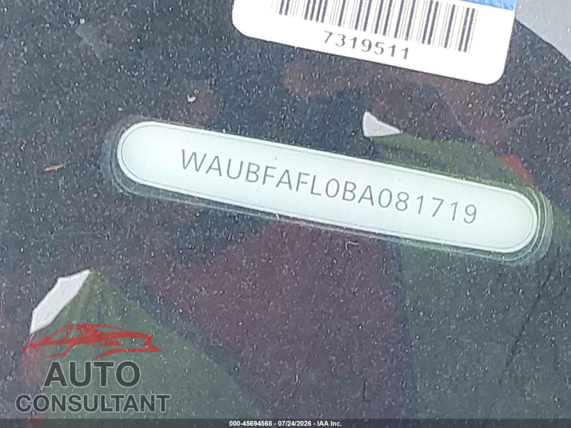 AUDI A4 2011 - WAUBFAFL0BA081719