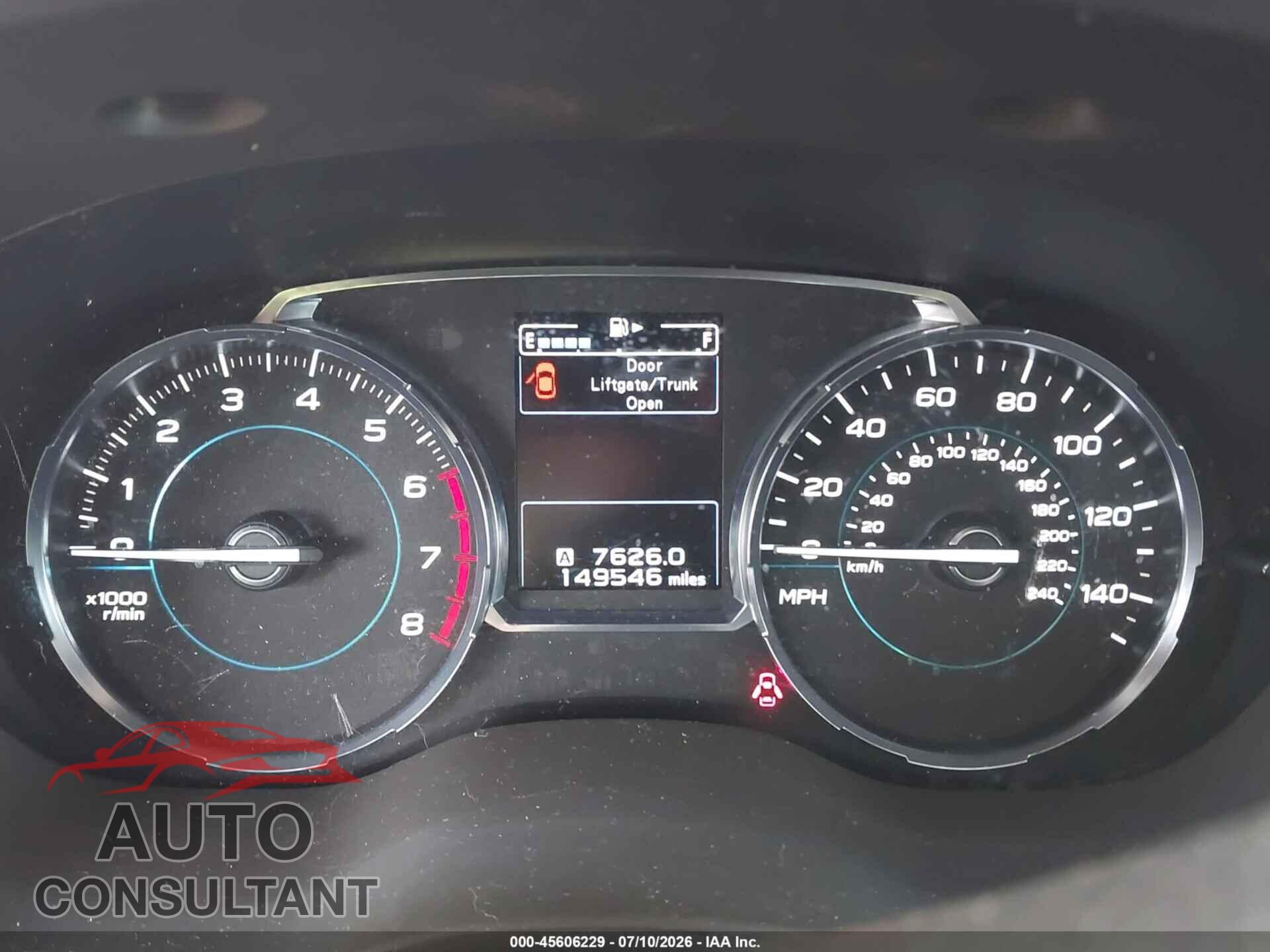 SUBARU FORESTER 2017 - JF2SJAGC9HH804498