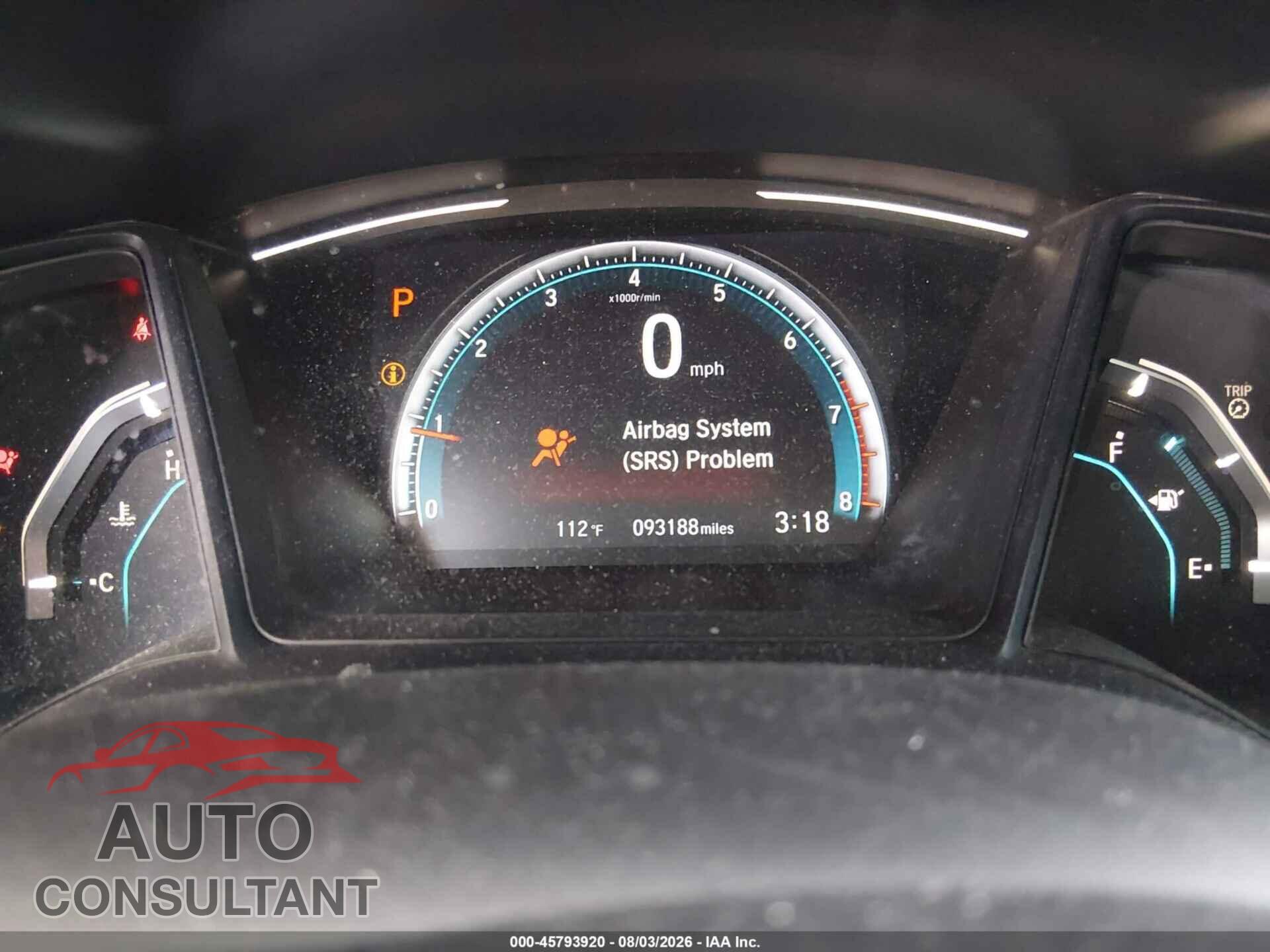 HONDA CIVIC 2019 - 19XFC2F65KE035488