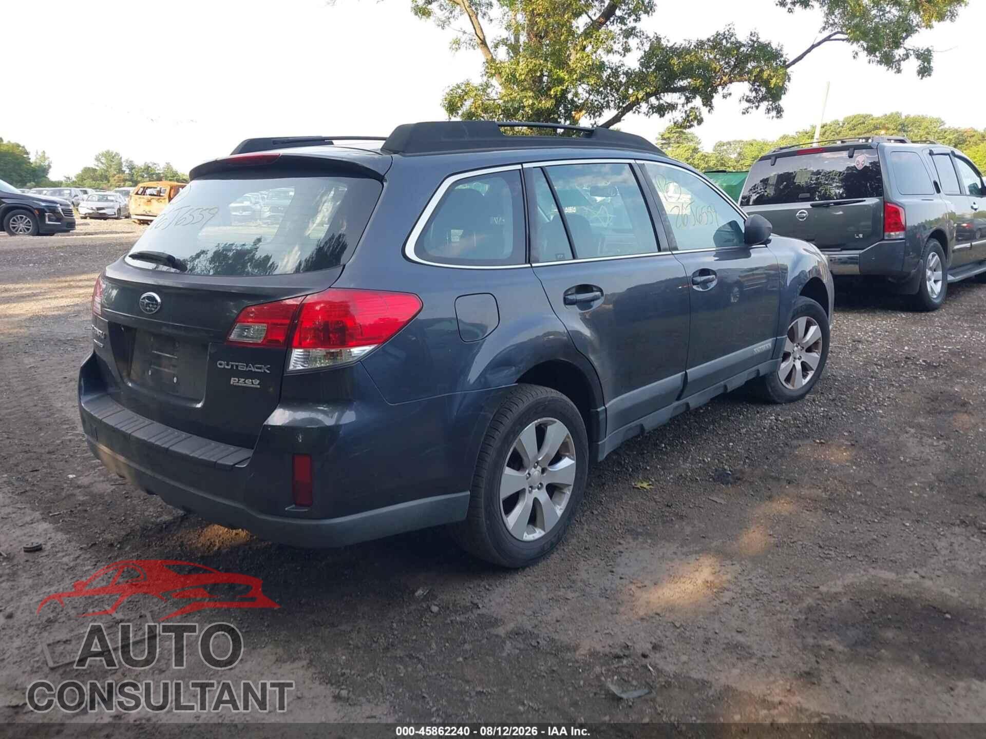 SUBARU OUTBACK 2012 - 4S4BRBAC4C3252982