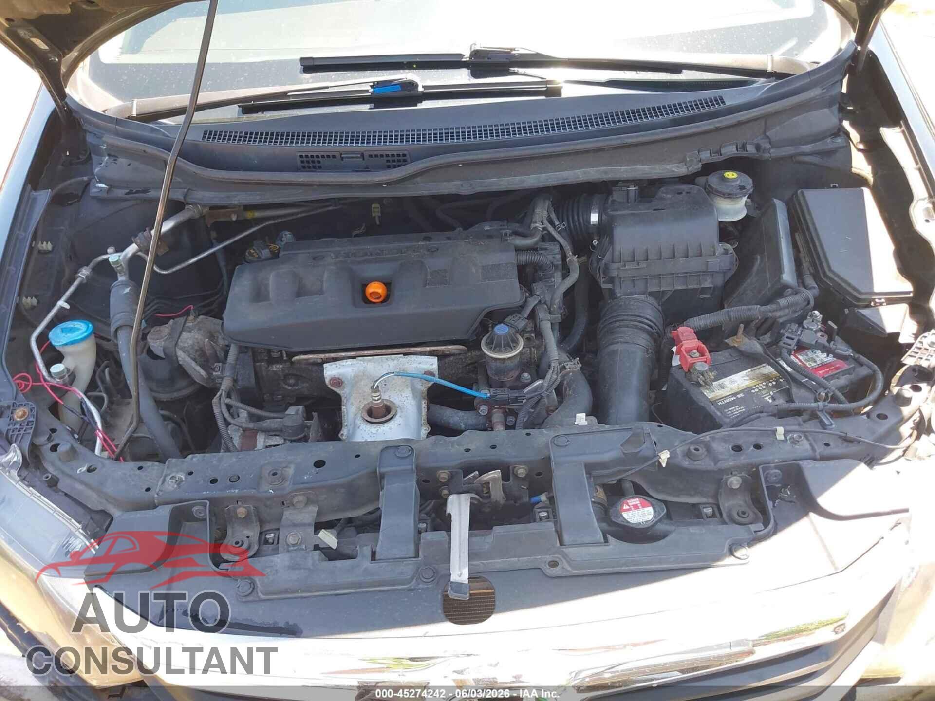 HONDA CIVIC 2012 - 19XFB2F53CE370549