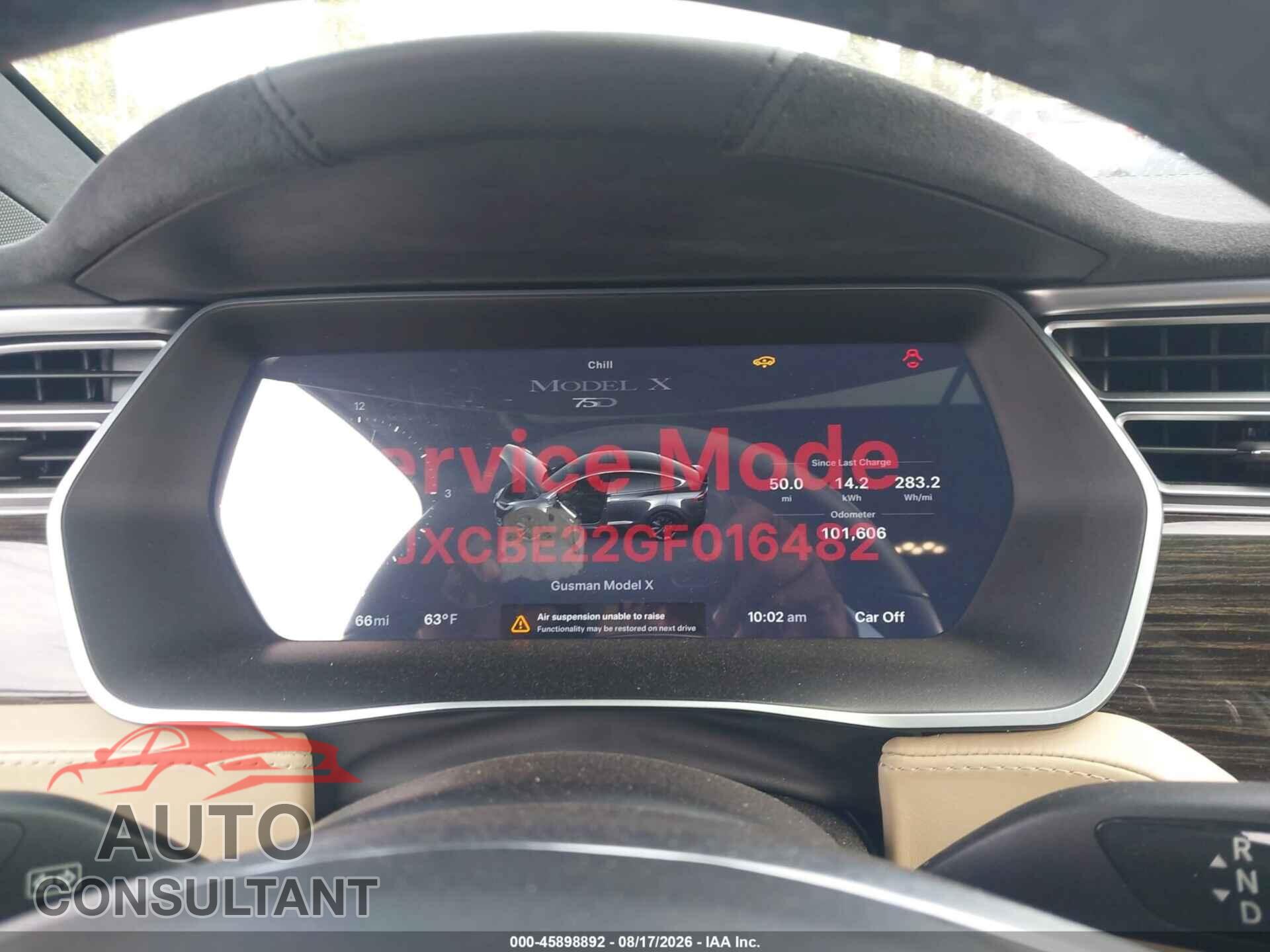 TESLA MODEL X 2016 - 5YJXCBE22GF016482