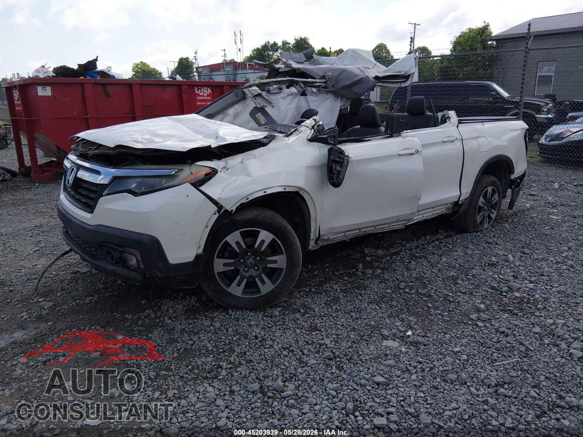 HONDA RIDGELINE 2017 - 5FPYK3F61HB025682
