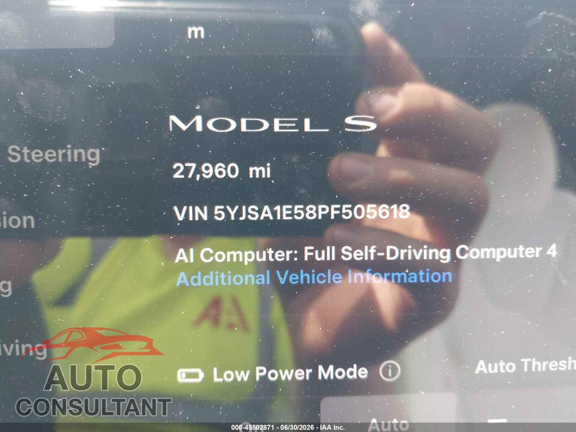 TESLA MODEL S 2023 - 5YJSA1E58PF505618