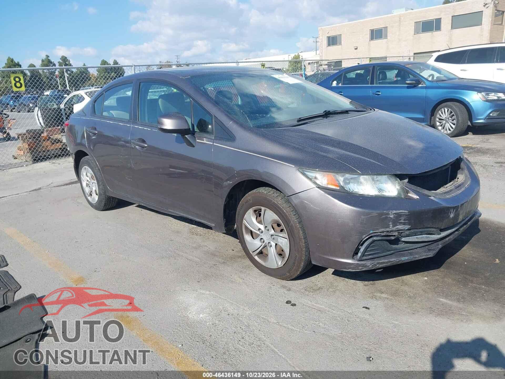 HONDA CIVIC 2013 - 19XFB2F54DE036175
