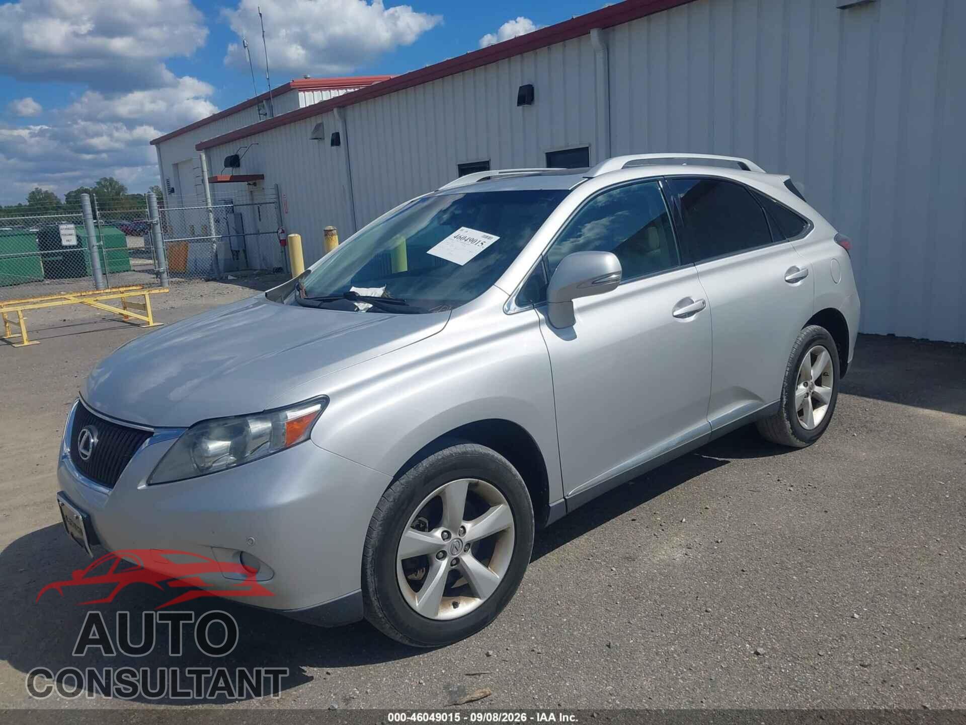 LEXUS RX 350 2012 - 2T2BK1BA7CC143709