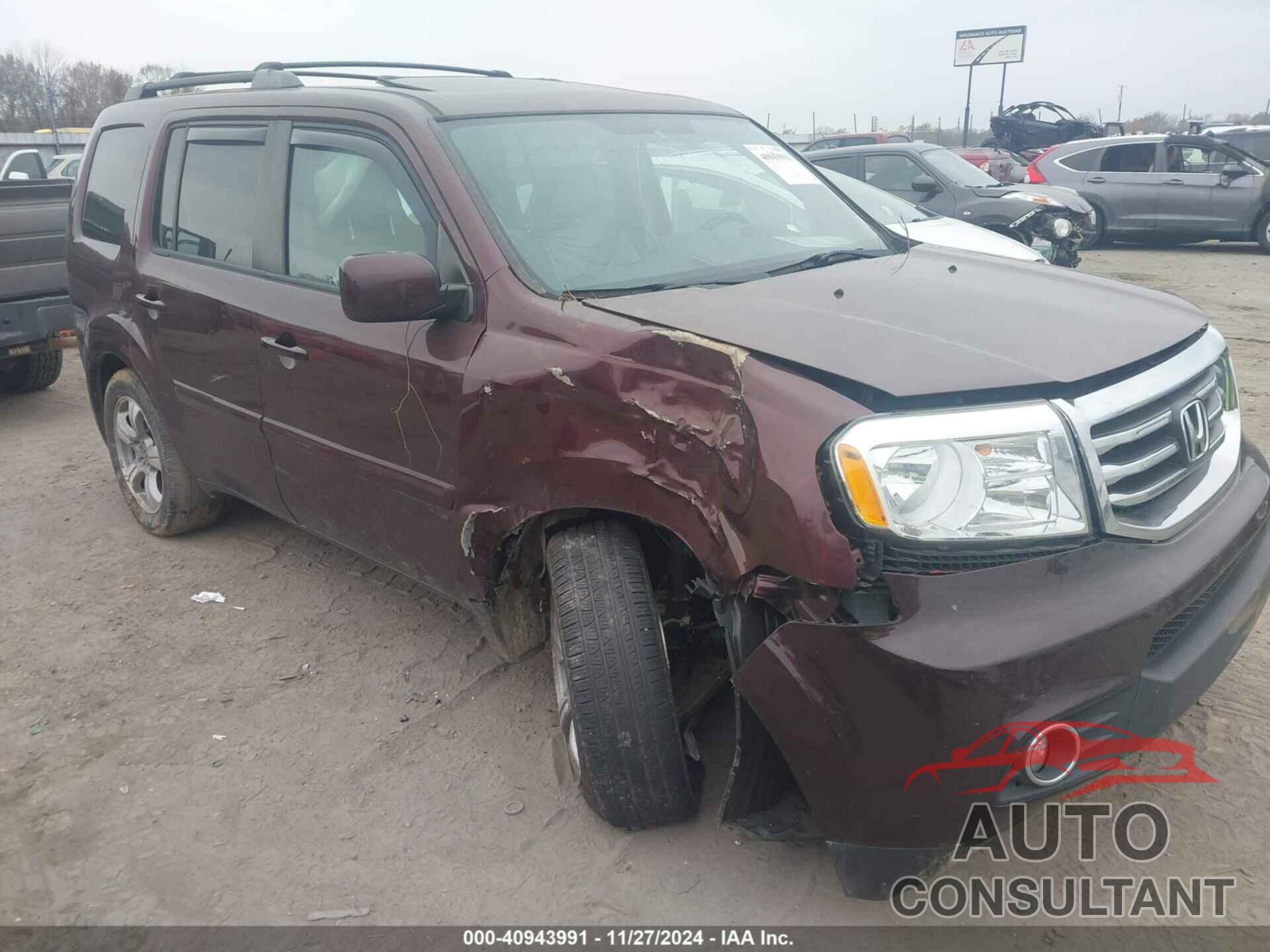 HONDA PILOT 2013 - 5FNYF3H50DB036295