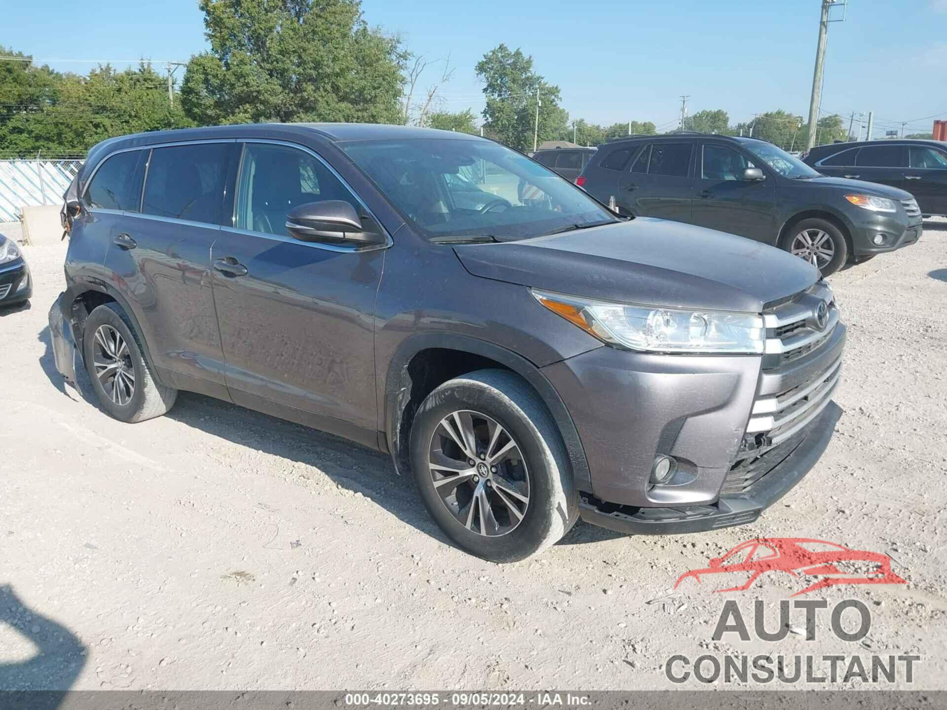 TOYOTA HIGHLANDER 2019 - 5TDBZRFH4KS732485