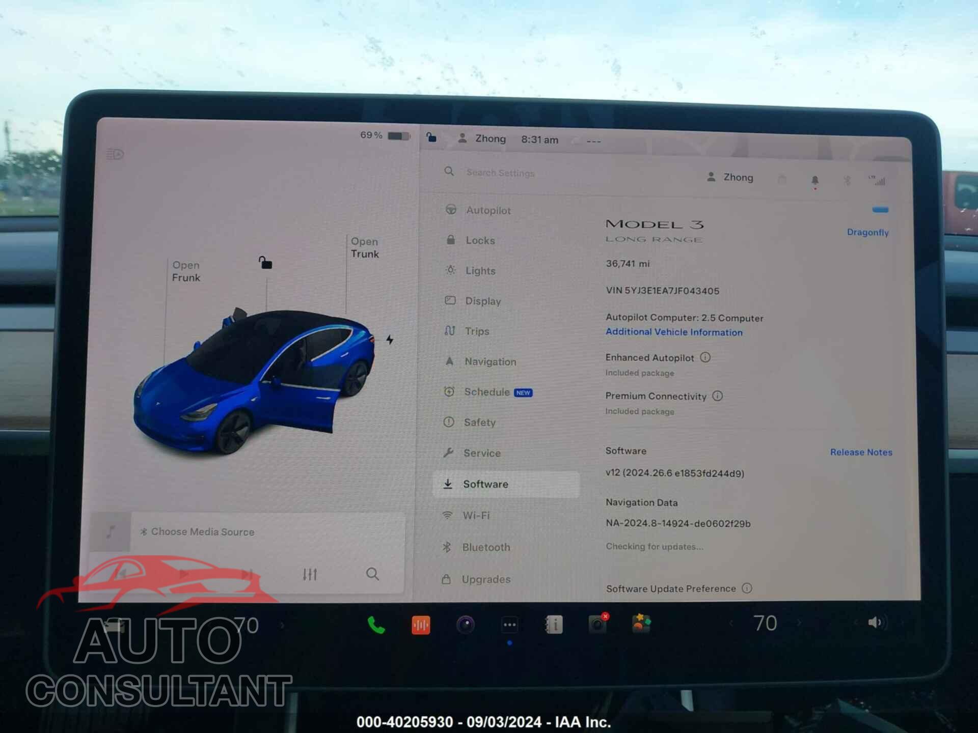 TESLA MODEL 3 2018 - 5YJ3E1EA7JF043405