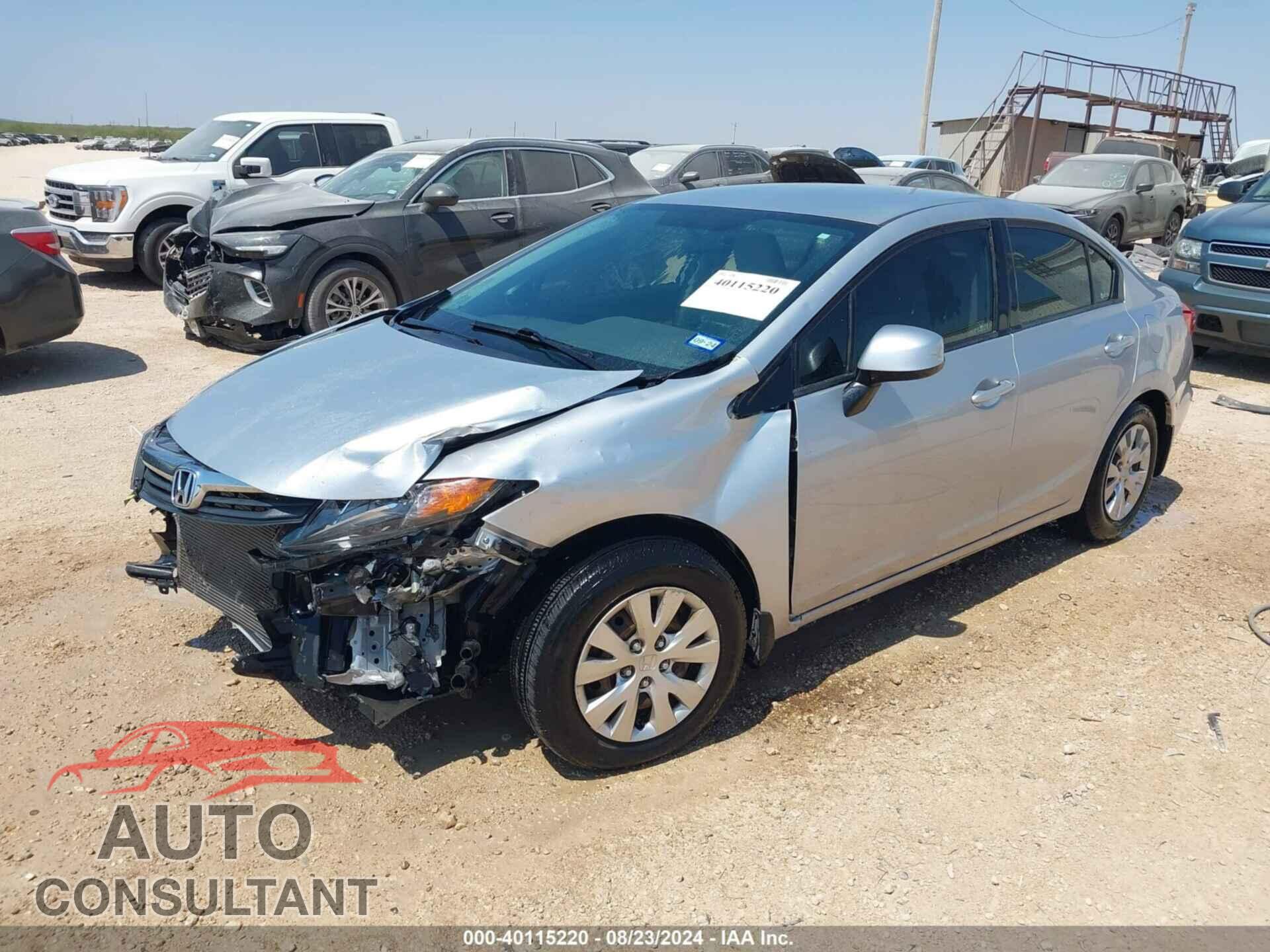 HONDA CIVIC 2012 - 2HGFB2F54CH588151