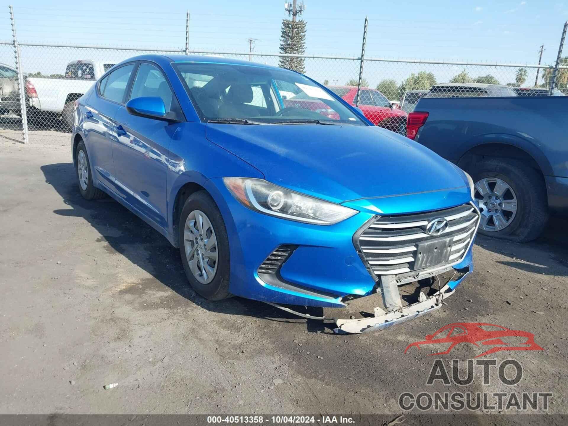 HYUNDAI ELANTRA 2017 - KMHD74LF8HU429262