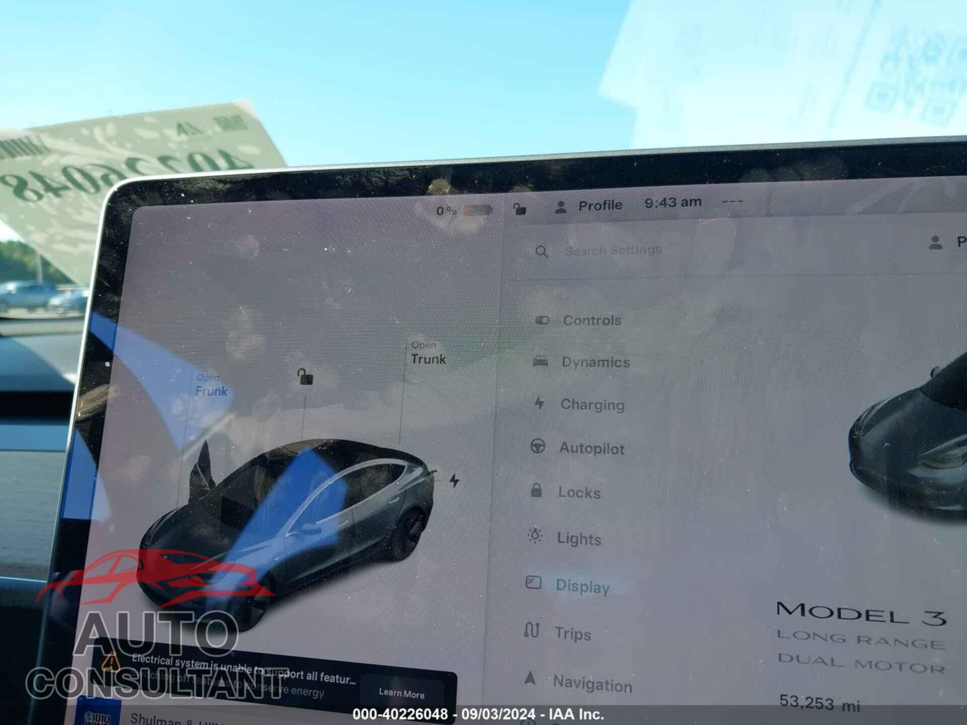 TESLA MODEL 3 2019 - 5YJ3E1EB8KF359616