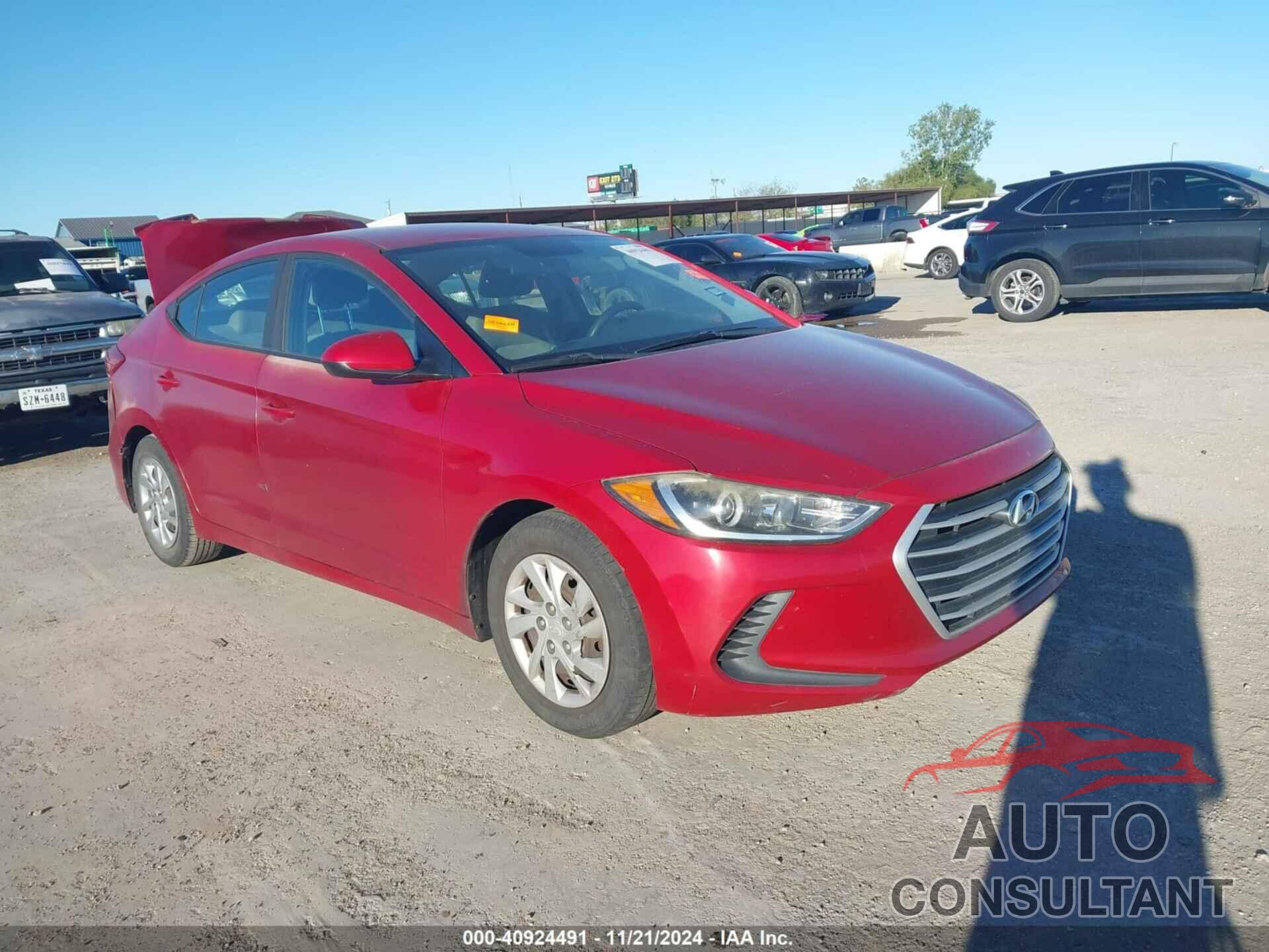 HYUNDAI ELANTRA 2017 - 5NPD74LF9HH104022