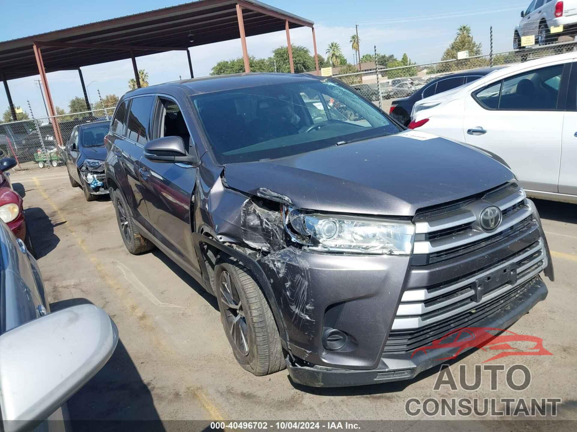 TOYOTA HIGHLANDER 2019 - 5TDZZRFH6KS309602