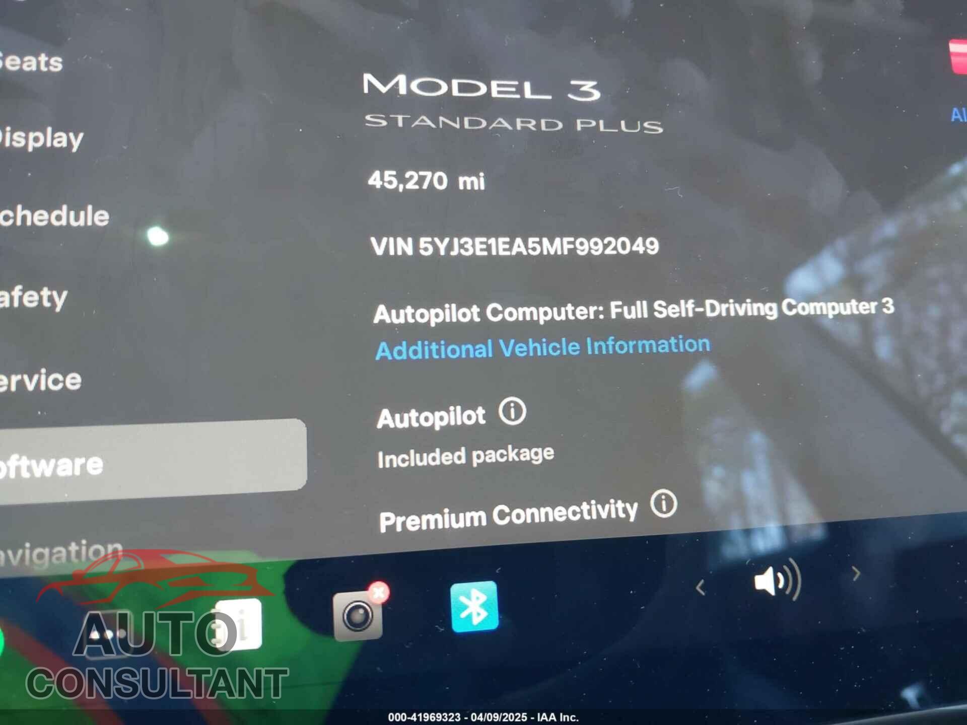 TESLA MODEL 3 2021 - 5YJ3E1EA5MF992049