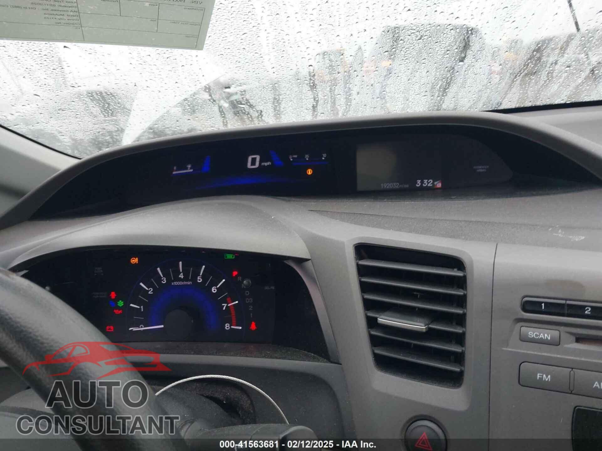 HONDA CIVIC 2012 - 19XFB2F54CE024462